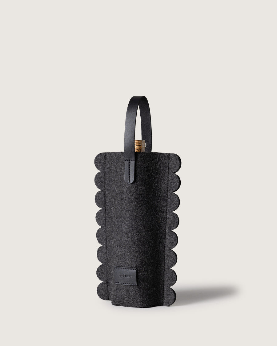 Deco Edge Merino Wool Bottle Bag - Charcoal