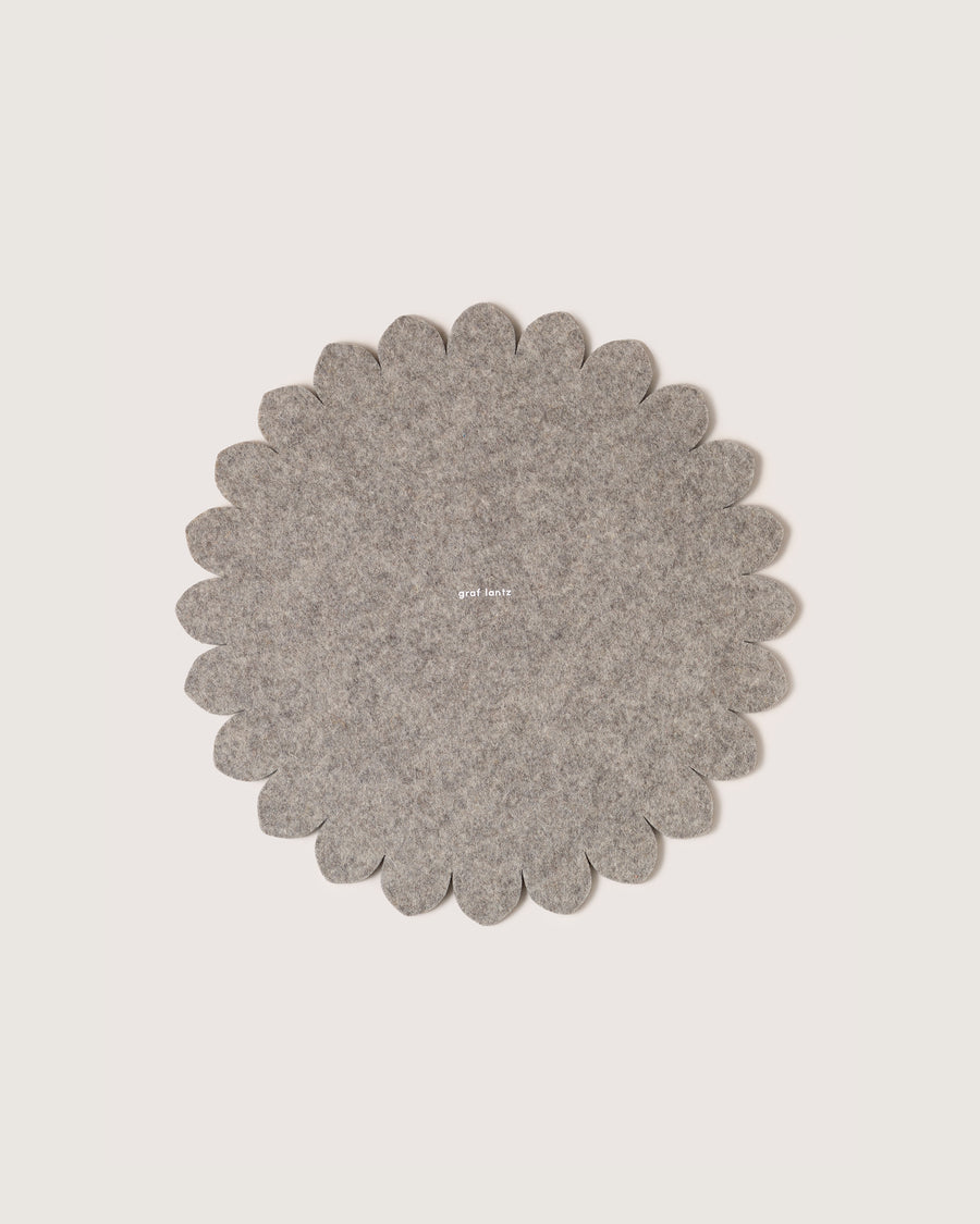 Crest Merino Wool 12" Trivet - Granite