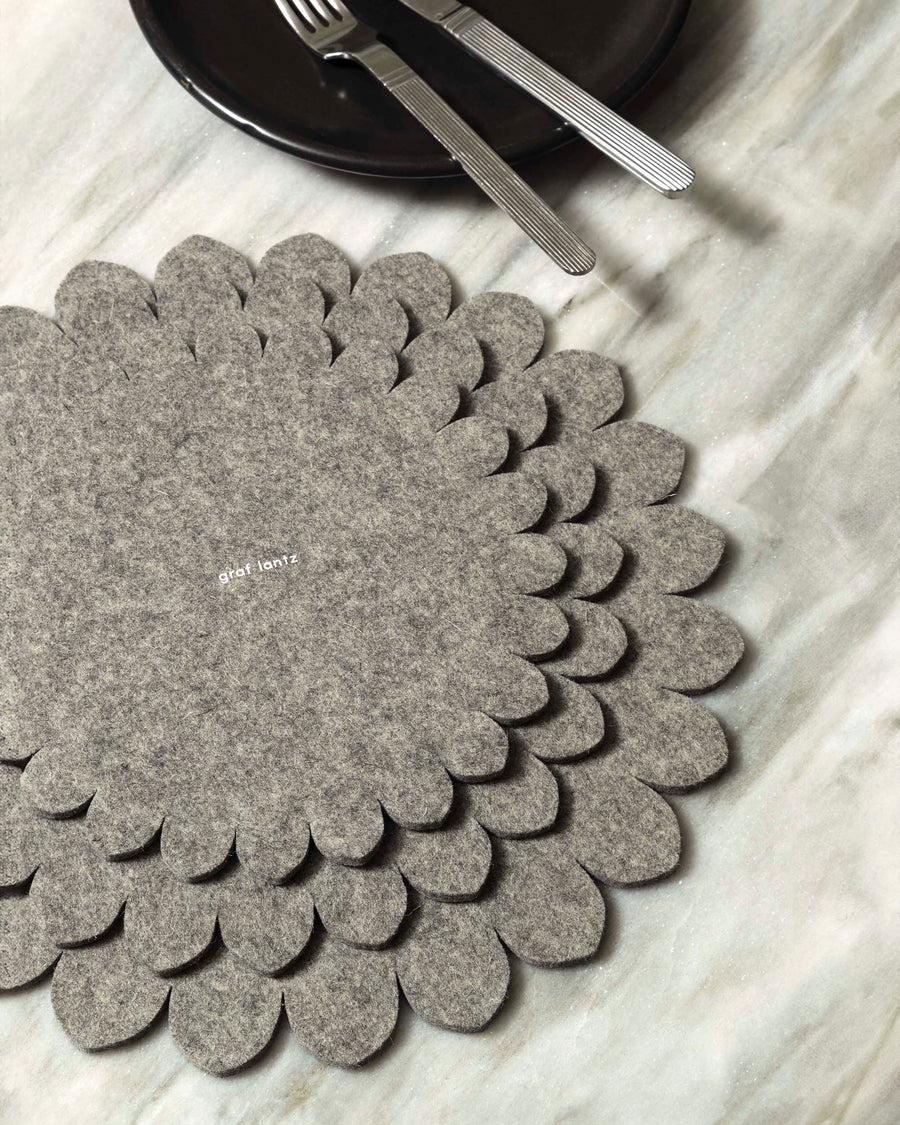 Crest Merino Wool 12" Trivet - Granite