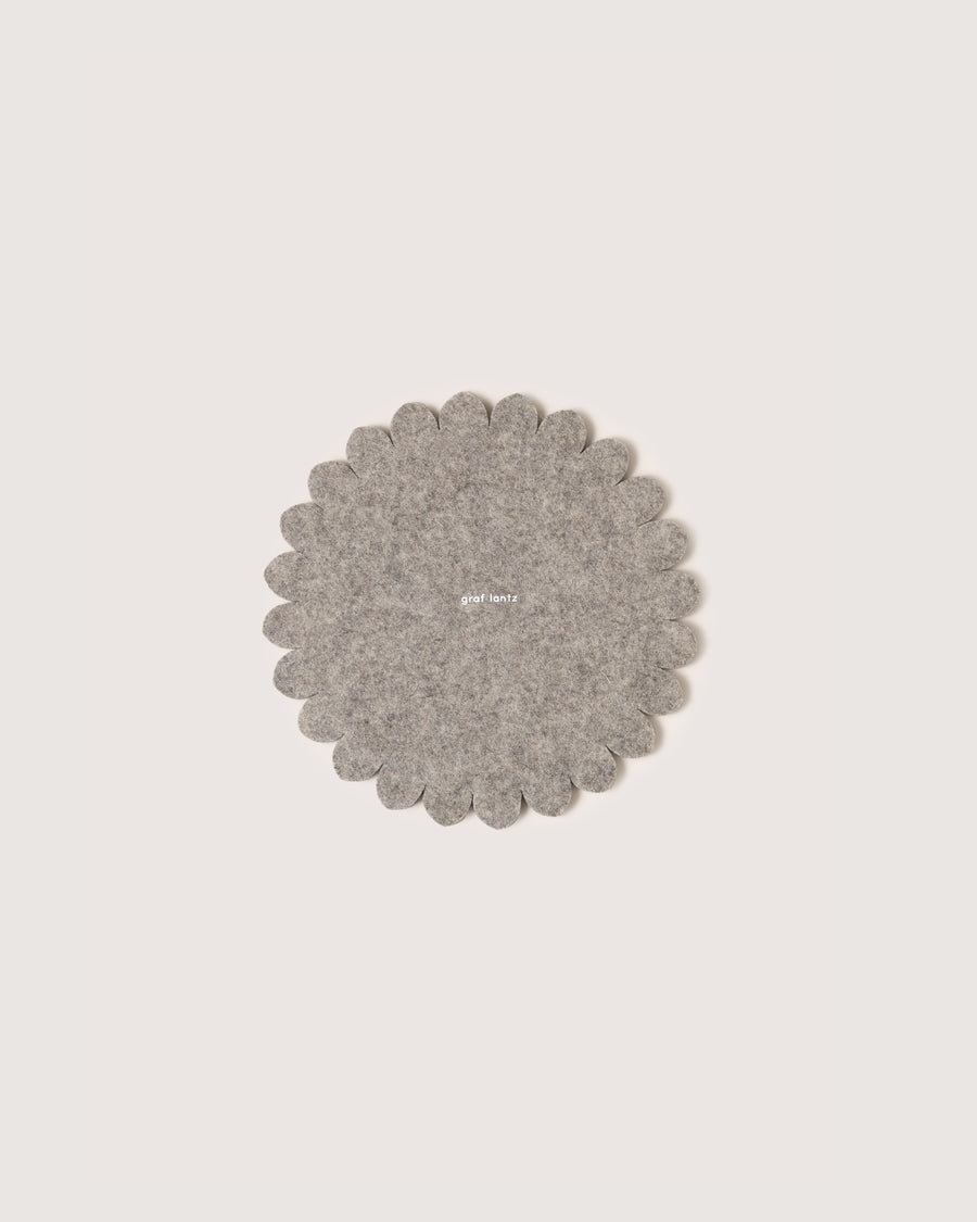 Crest Merino Wool 8" Trivet - Granite