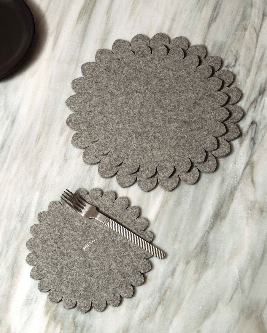 Crest Merino Wool 8" Trivet - Granite