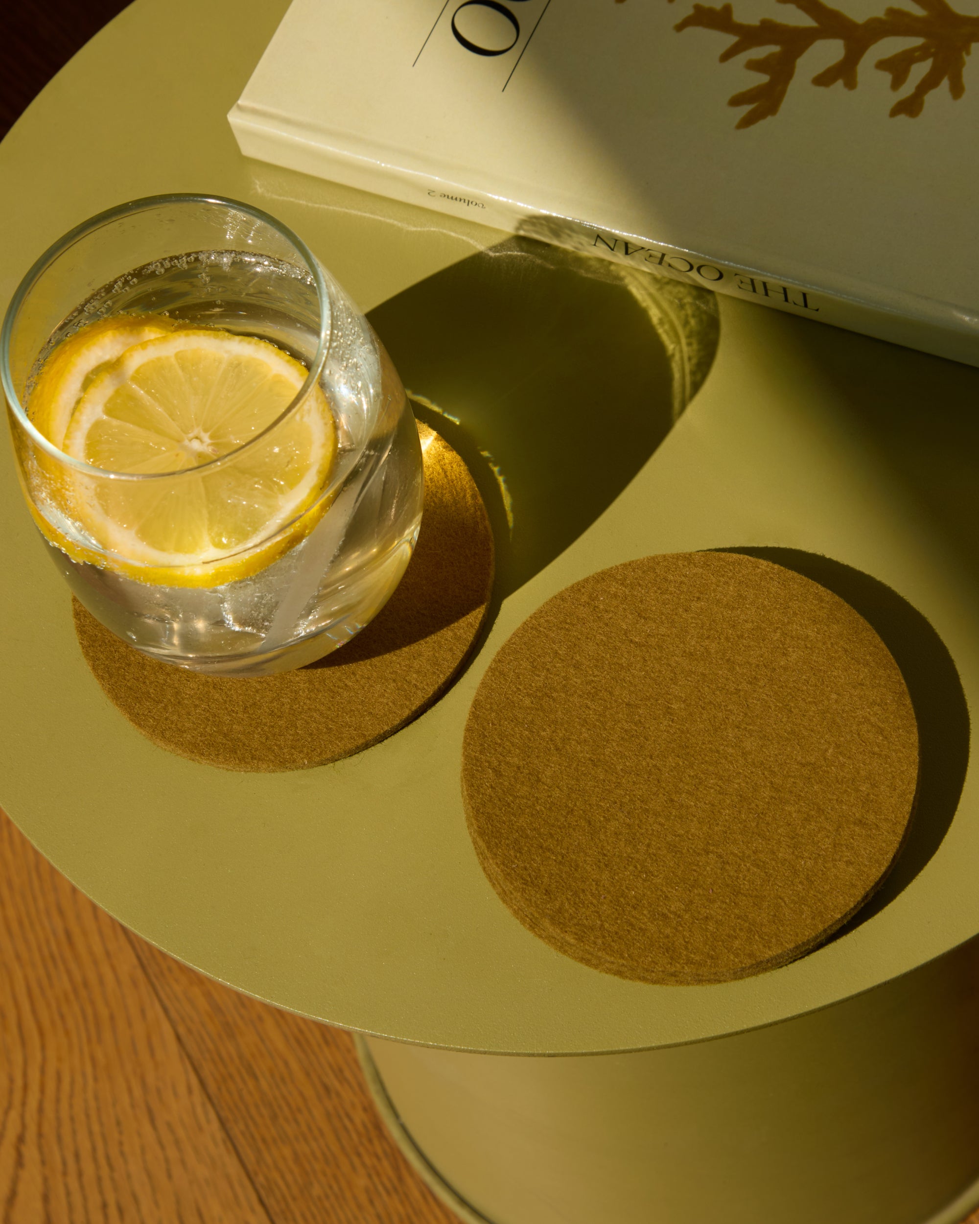 Bierfilzl Merino Wool Round Coaster Solid 4 Pack