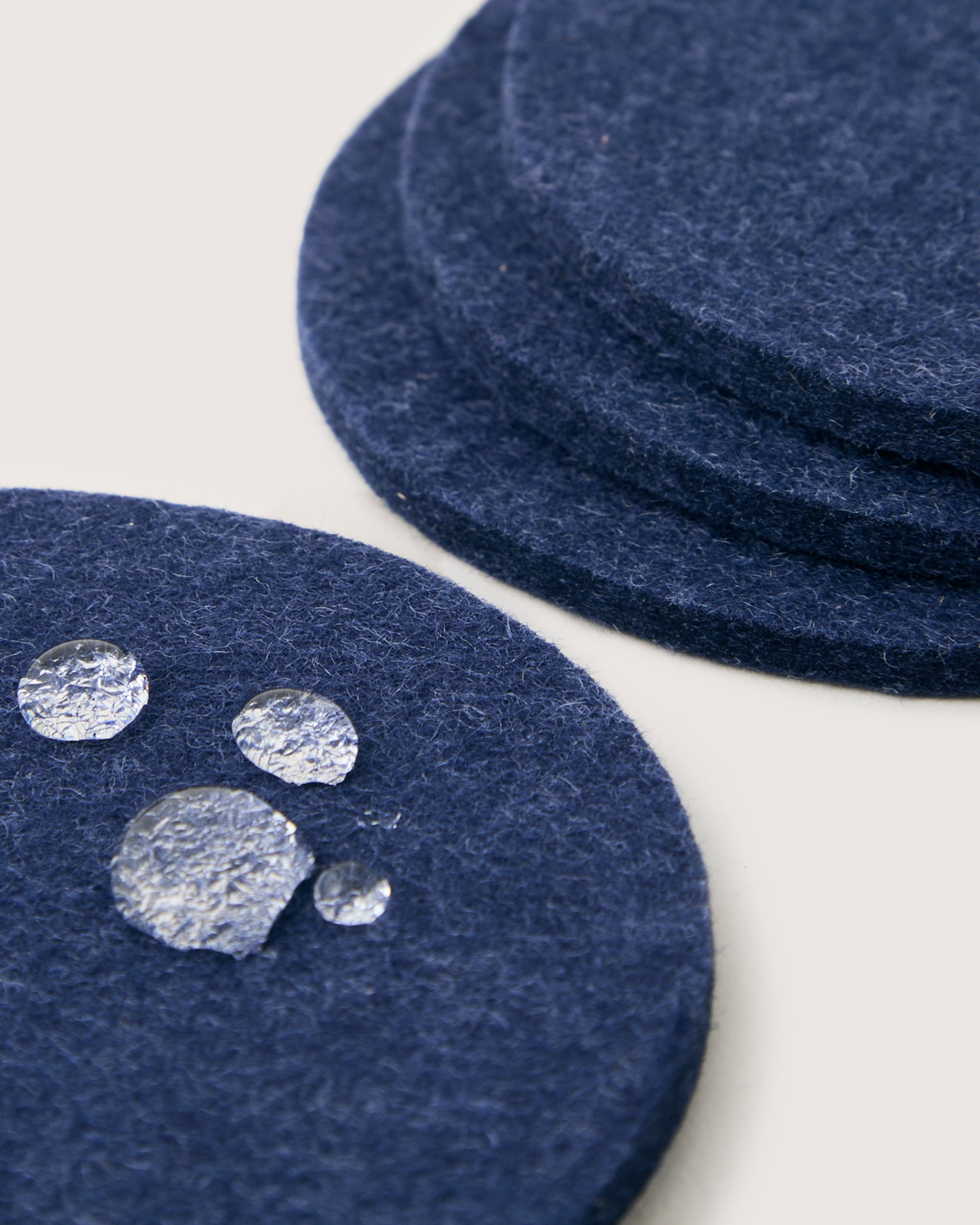 Bierfilzl Merino Wool Round Coaster Solid 4 Pack