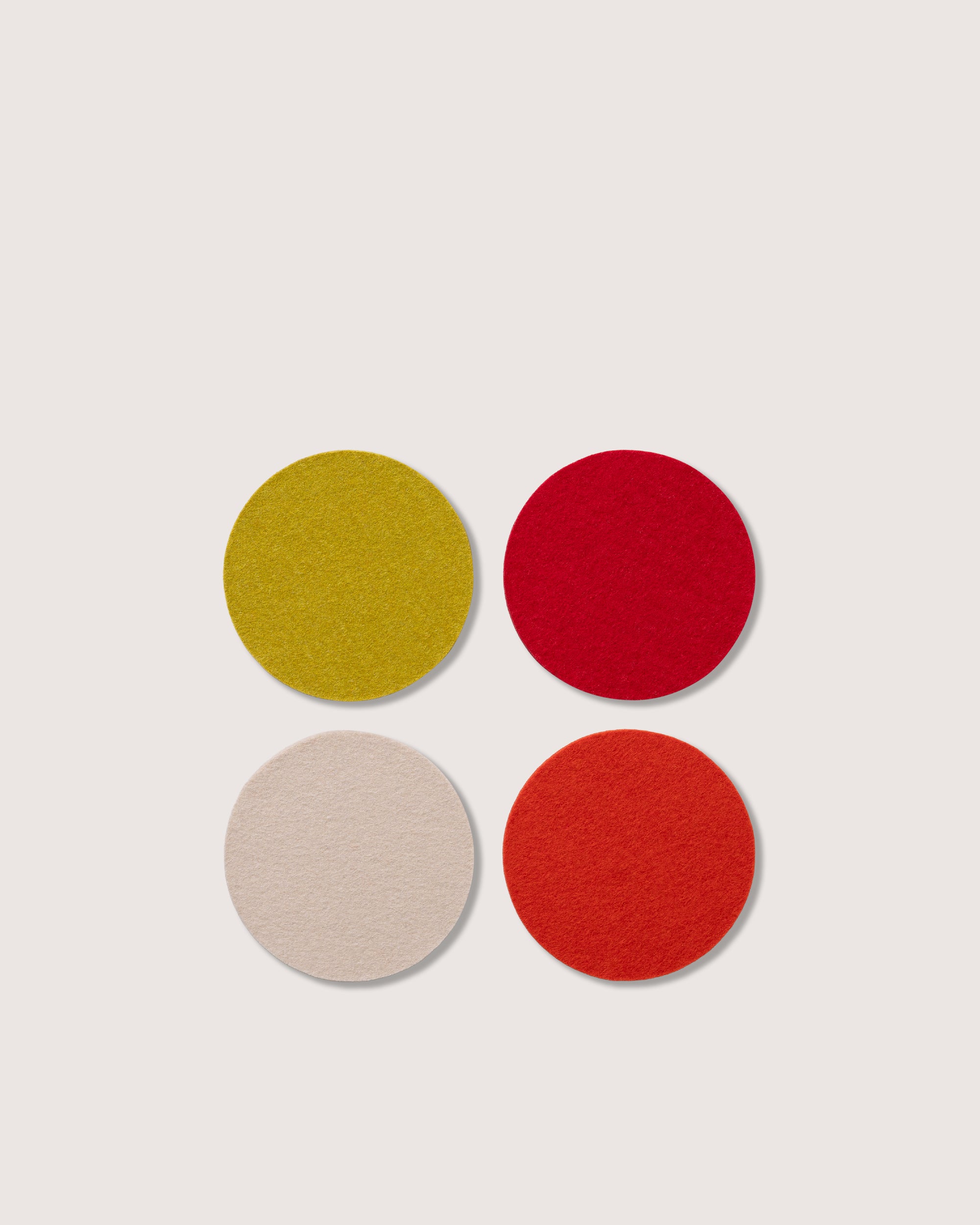Bierfilzl Merino Wool Round Coaster Multi 4 Pack