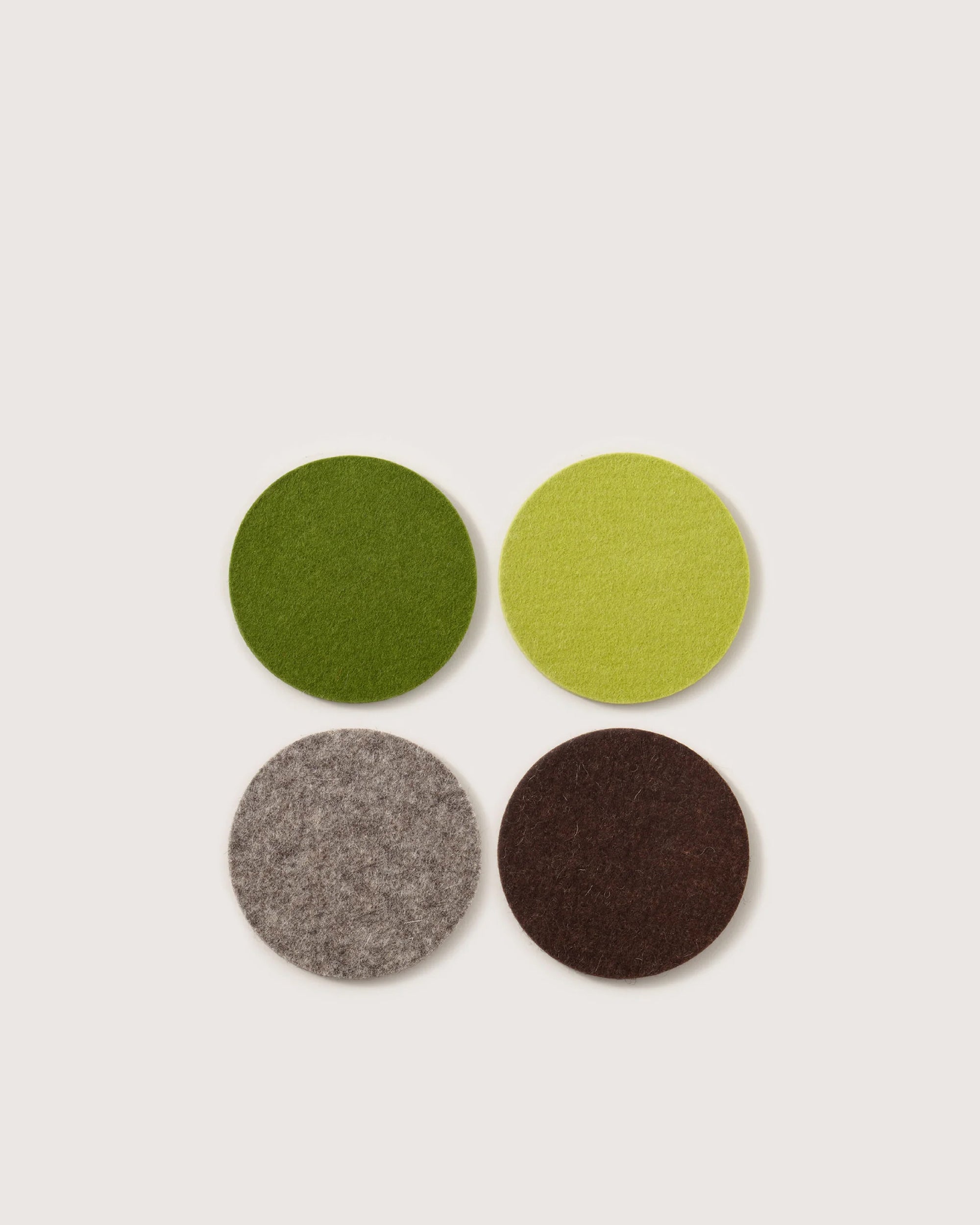 Bierfilzl Merino Wool Round Coaster Multi 4 Pack in Forest | Graf
