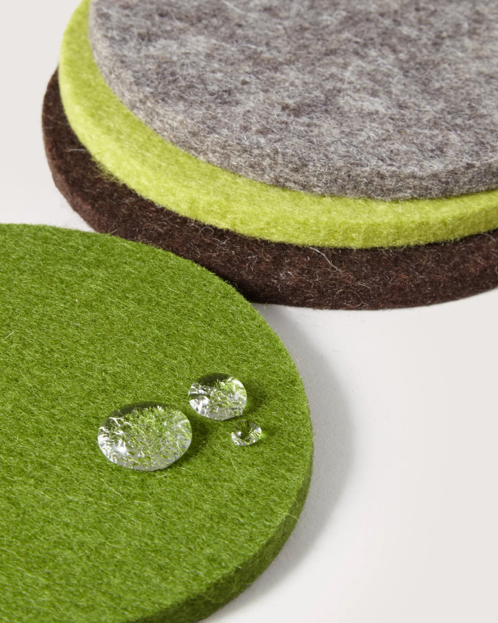 Bierfilzl Merino Wool Round Coaster Multi 4 Pack