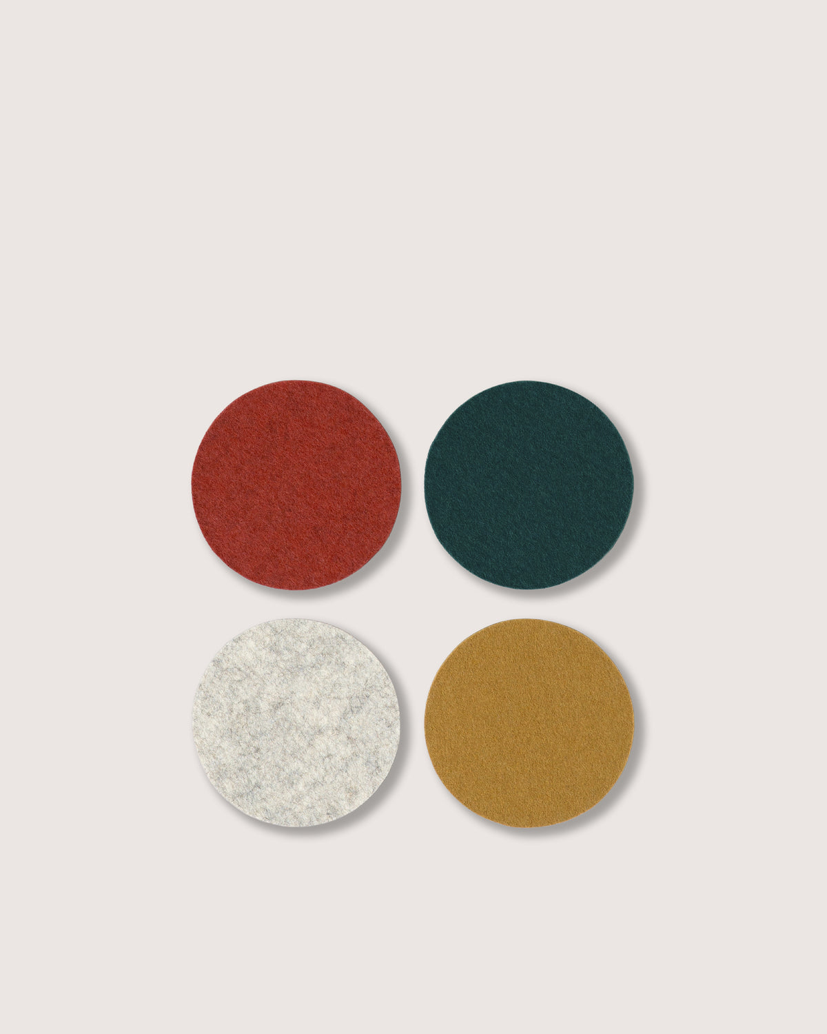 Bierfilzl Merino Wool Round Coaster Multi 4 Pack