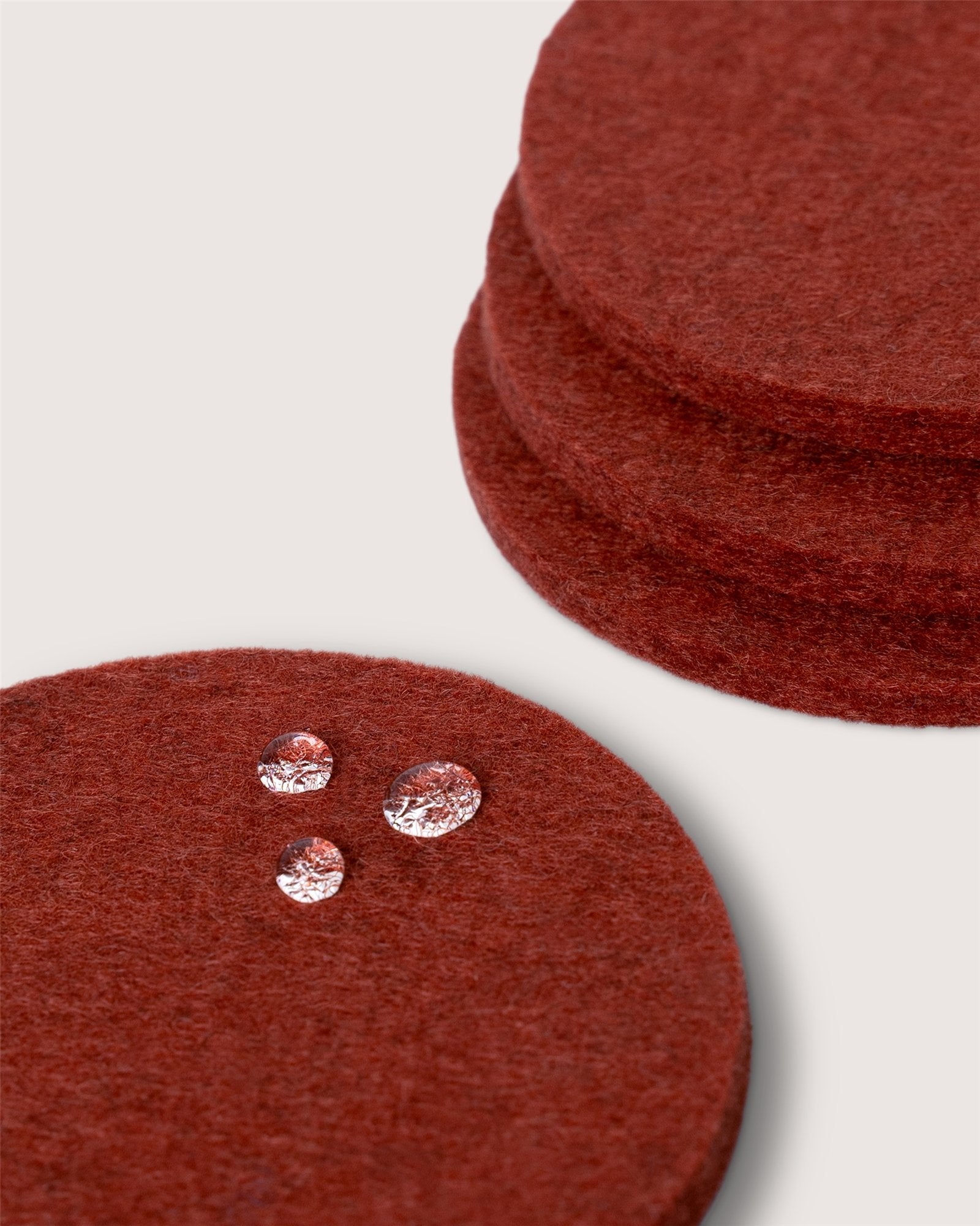 Bierfilzl Merino Wool Round Coaster Solid 4 Pack