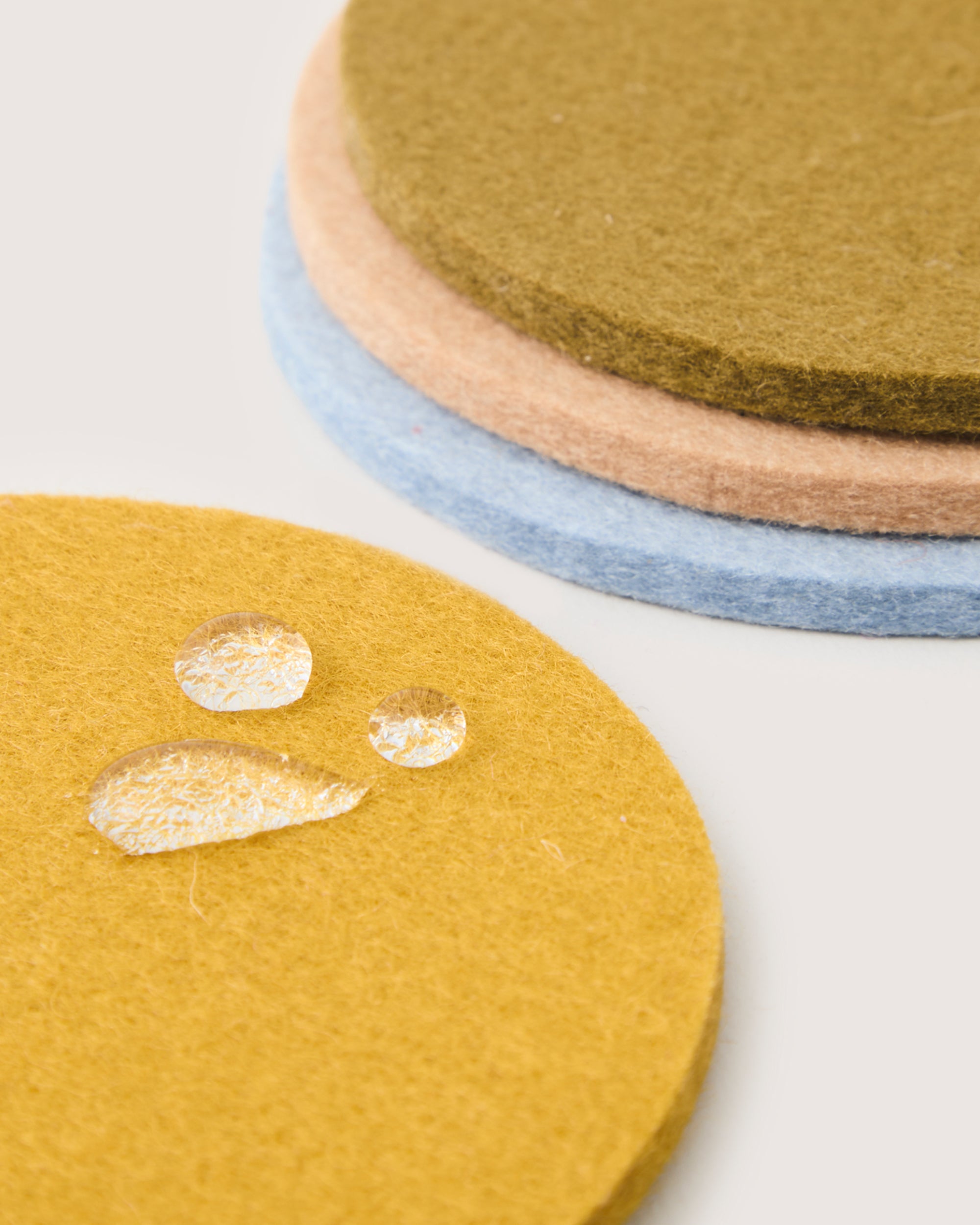 Bierfilzl Merino Wool Round Coaster Multi 4 Pack