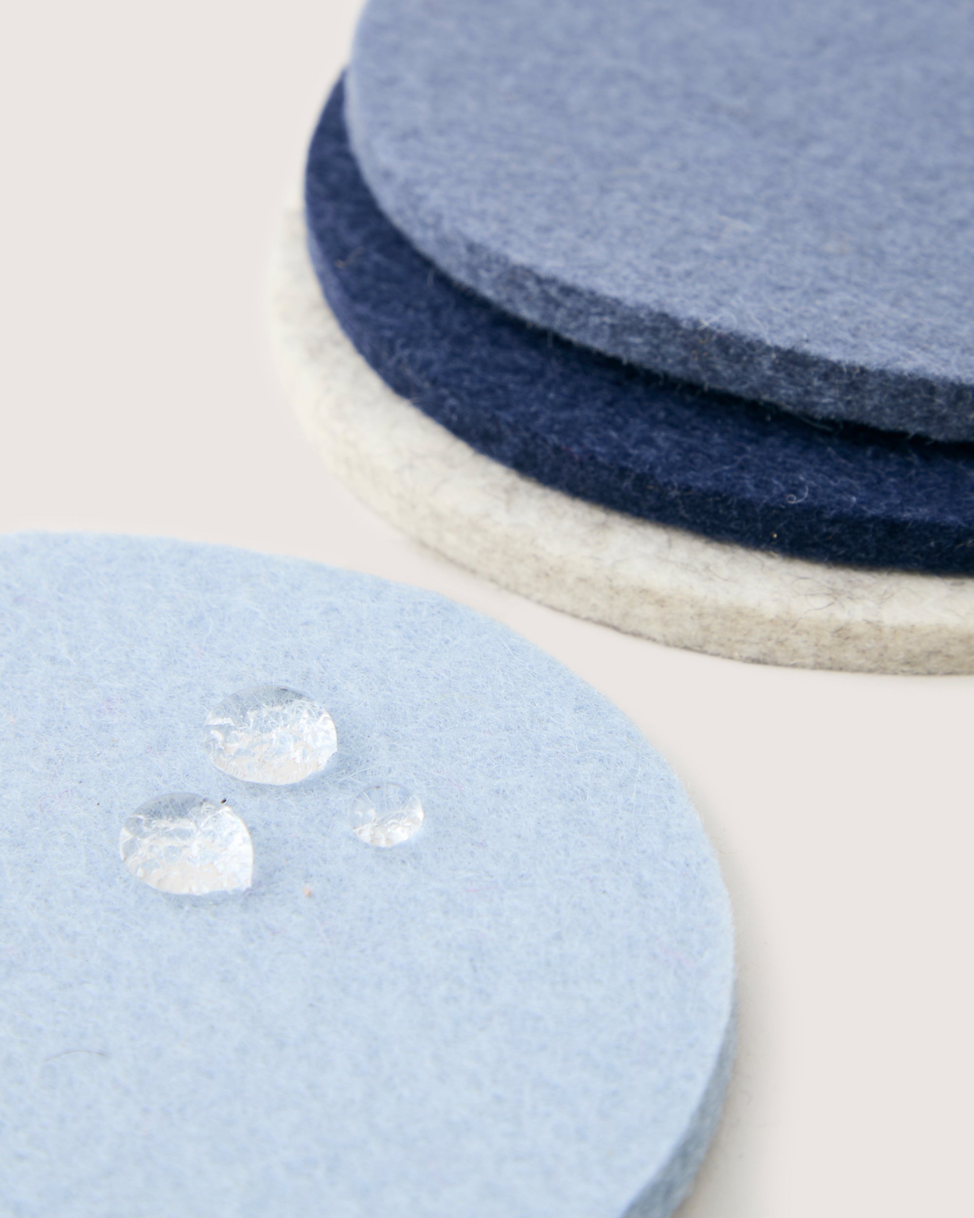 Bierfilzl Merino Wool Round Coaster Multi 4 Pack — Final Sale