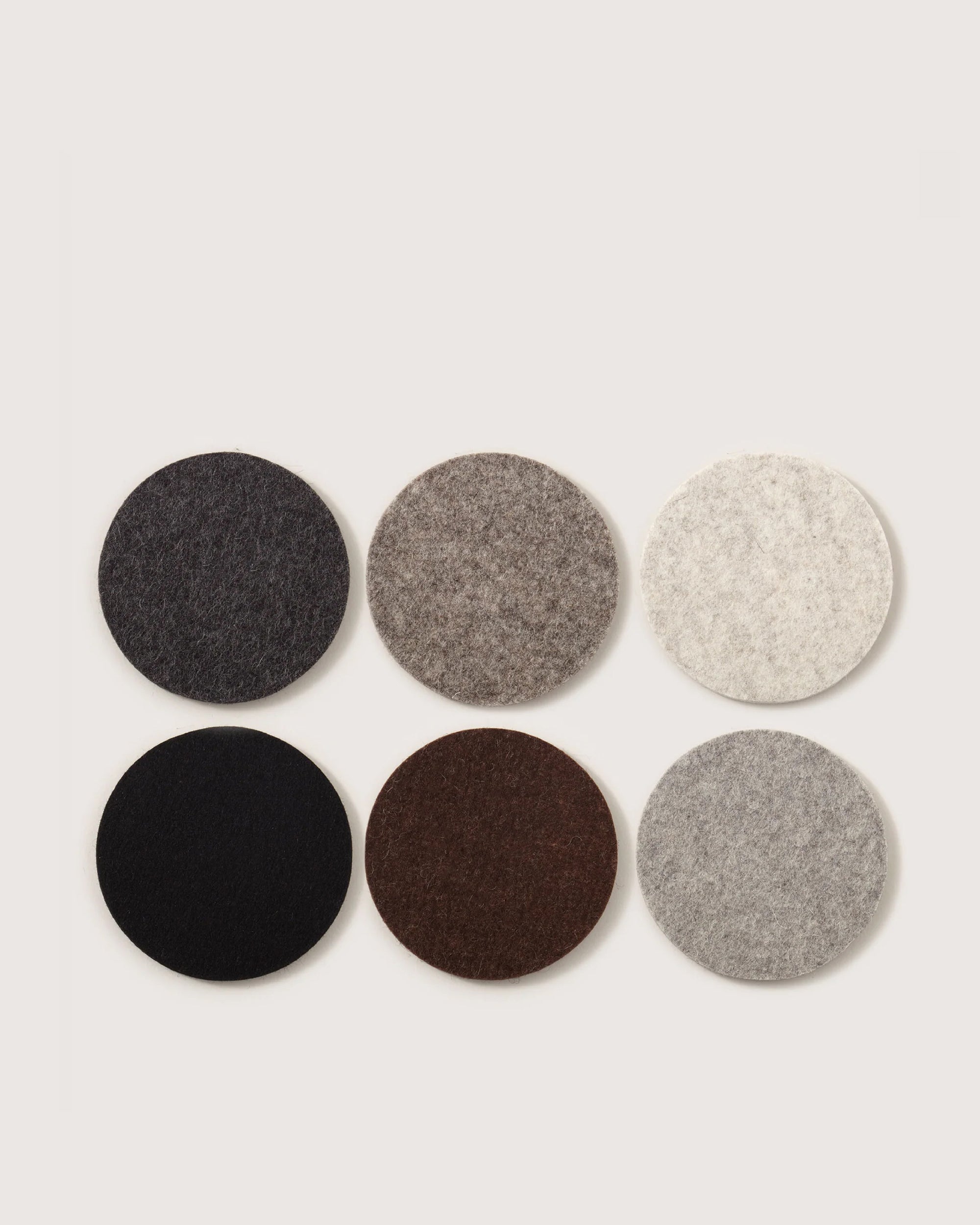 Bierfilzl Merino Wool Round Coaster Multi 6 Pack