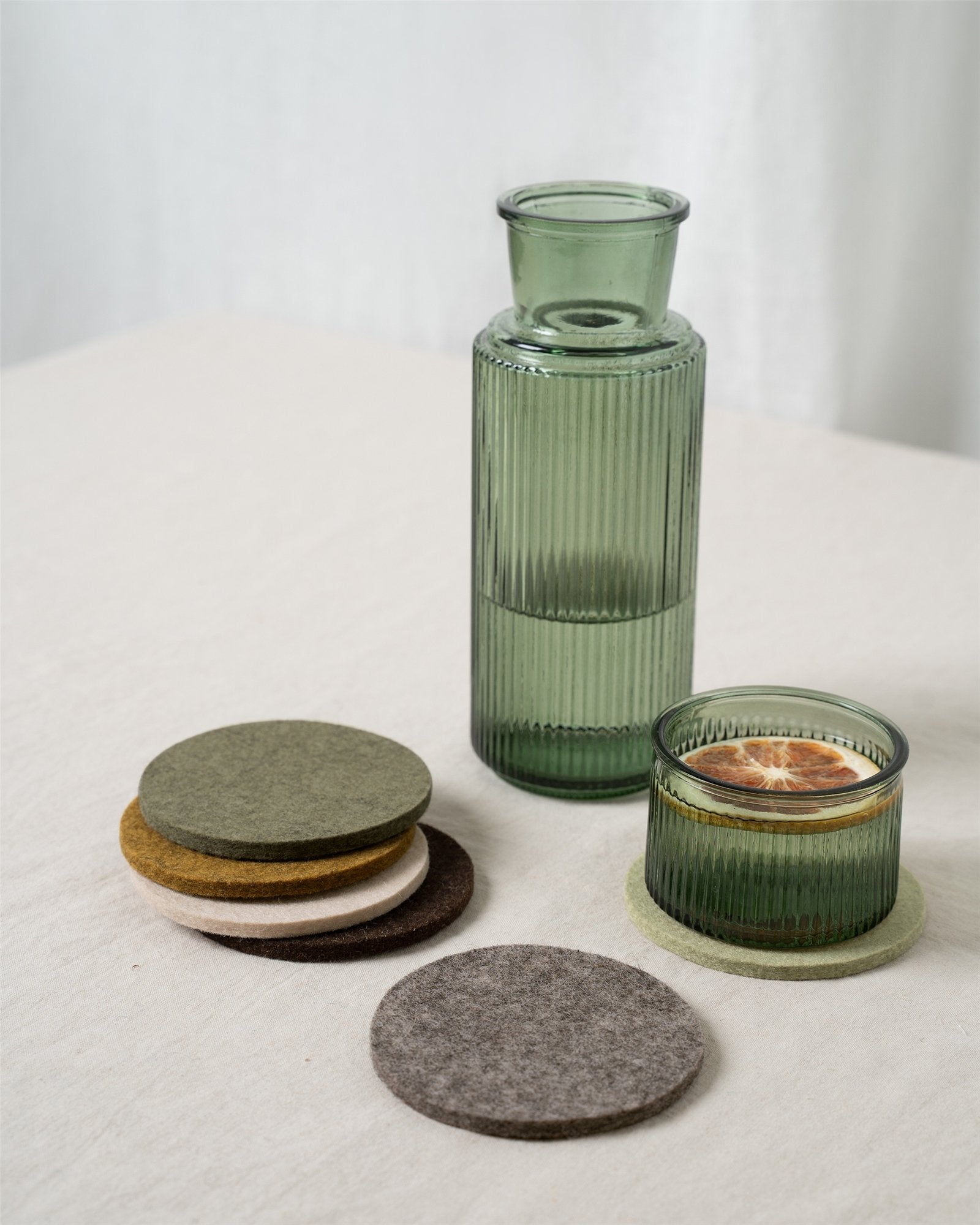 Bierfilzl Merino Wool Round Coaster Multi 6 Pack