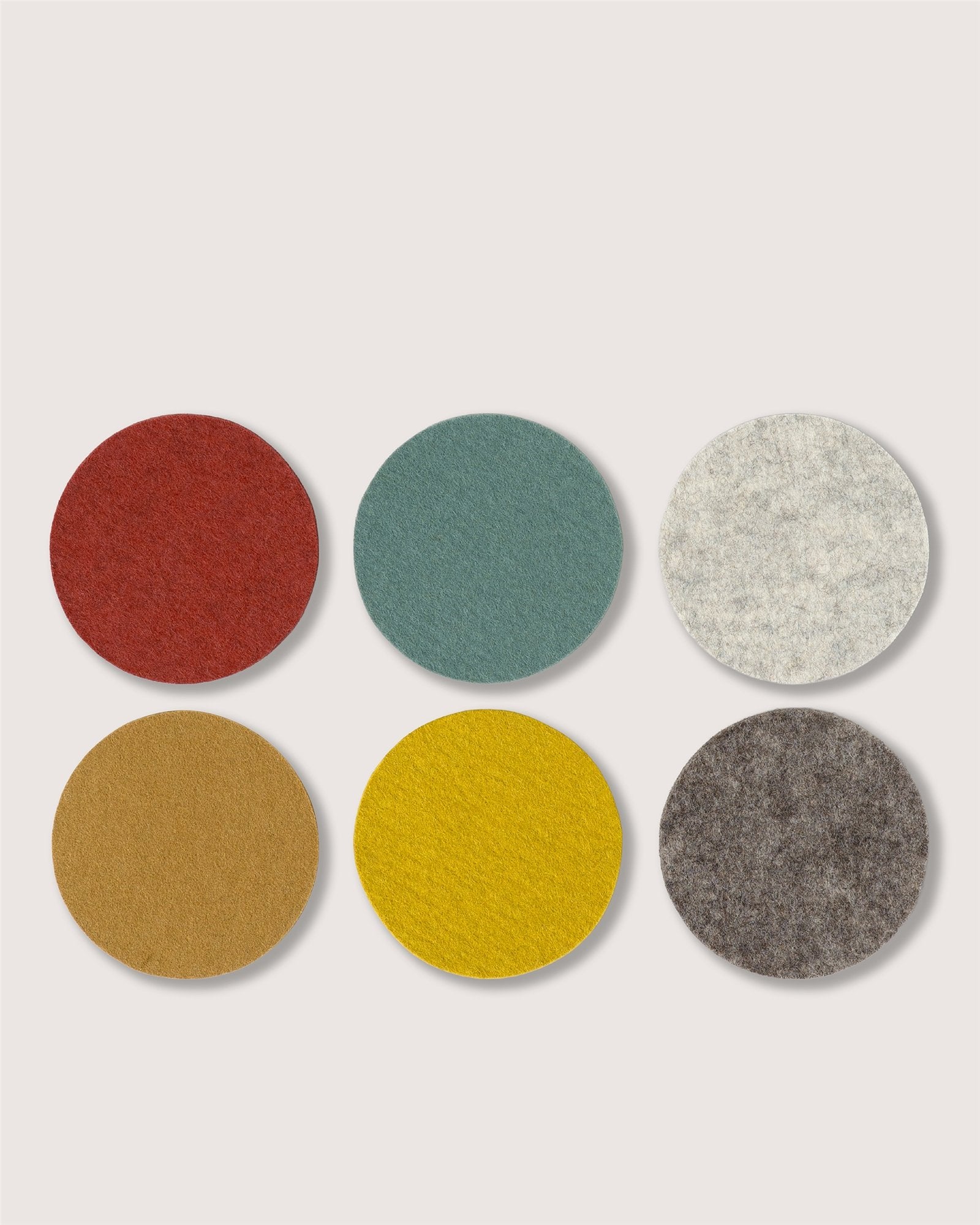 Bierfilzl Merino Wool Round Coaster Multi 6 Pack