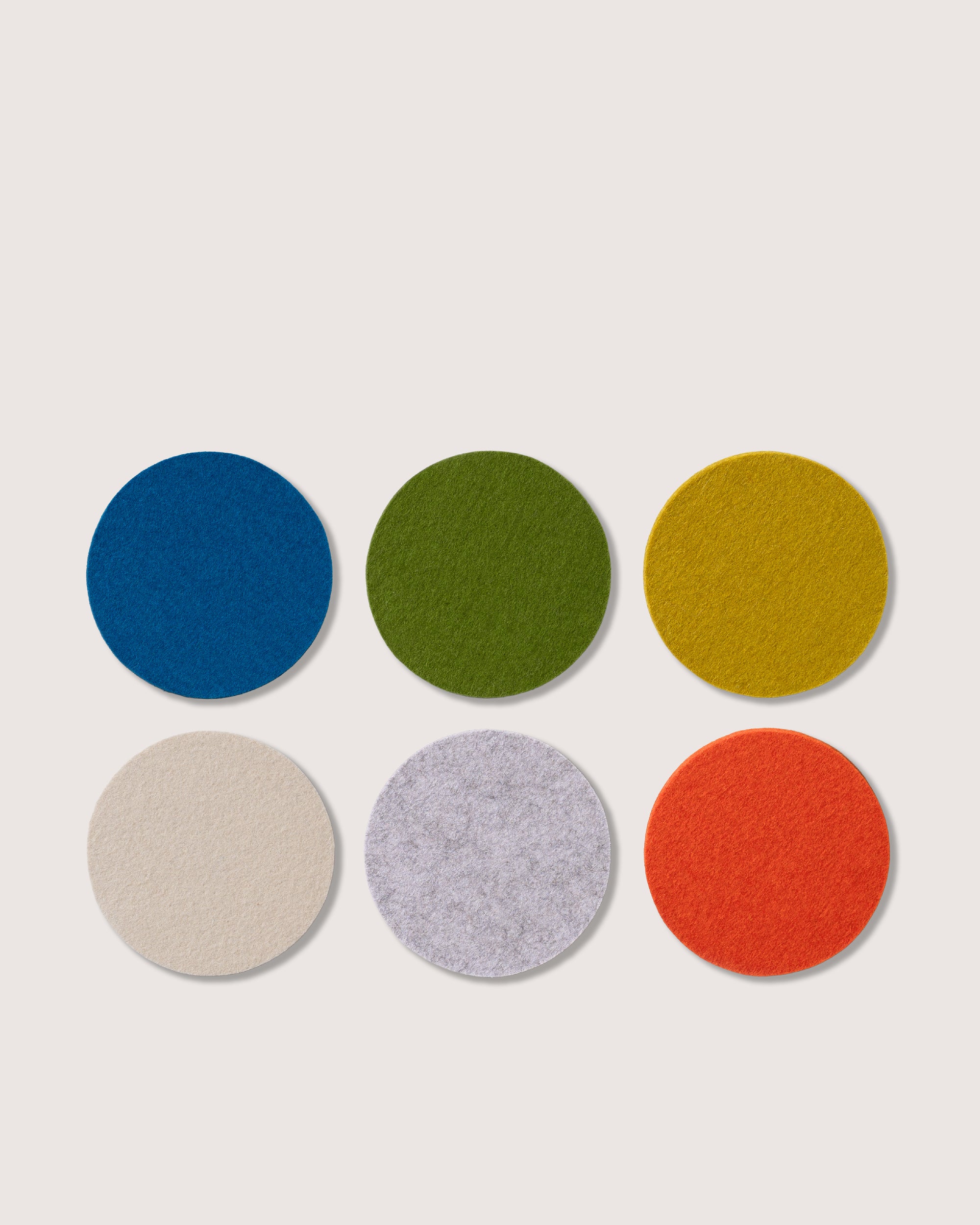 Bierfilzl Merino Wool Round Coaster Multi 6 Pack