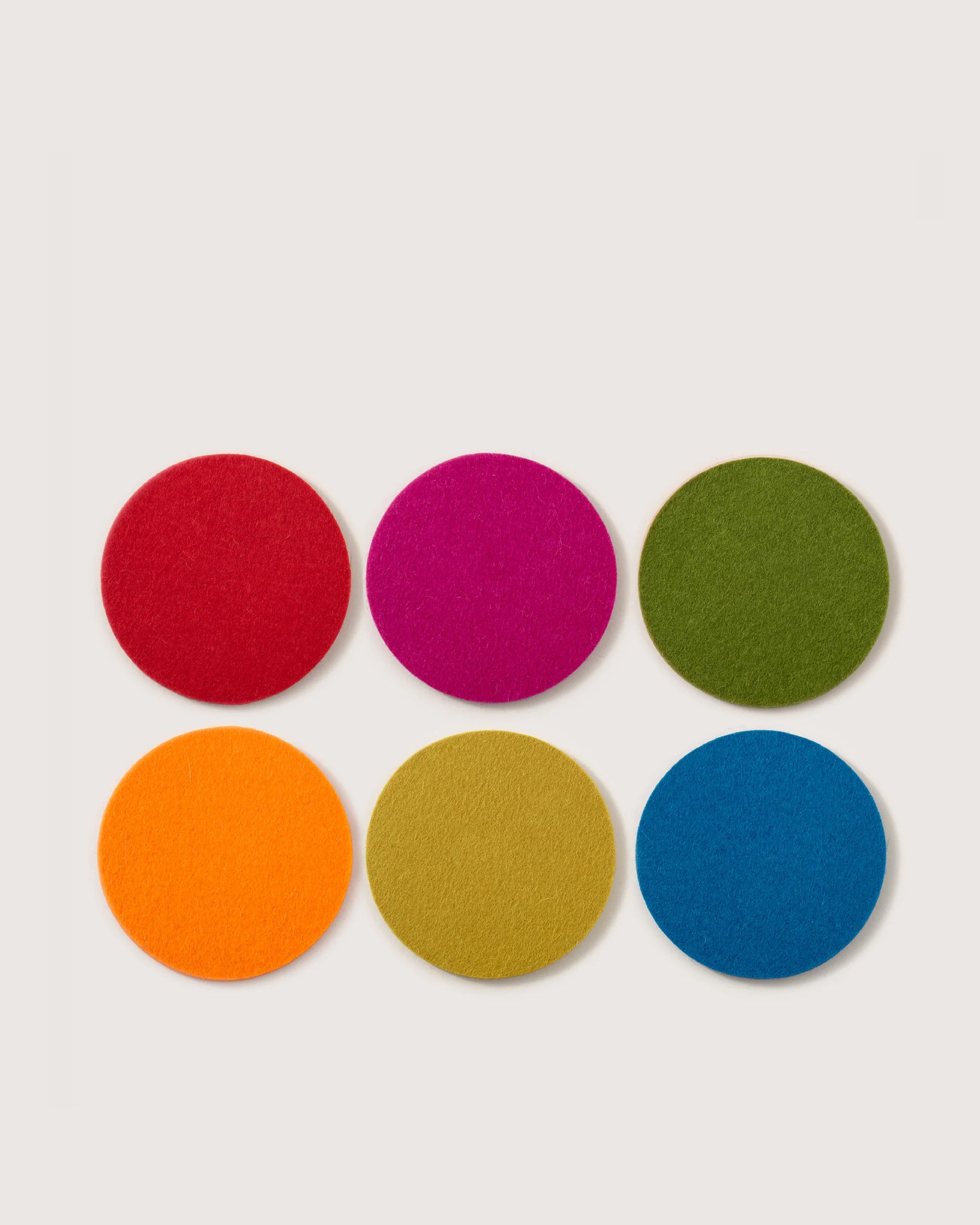 Bierfilzl Merino Wool Round Coaster Multi 6 Pack