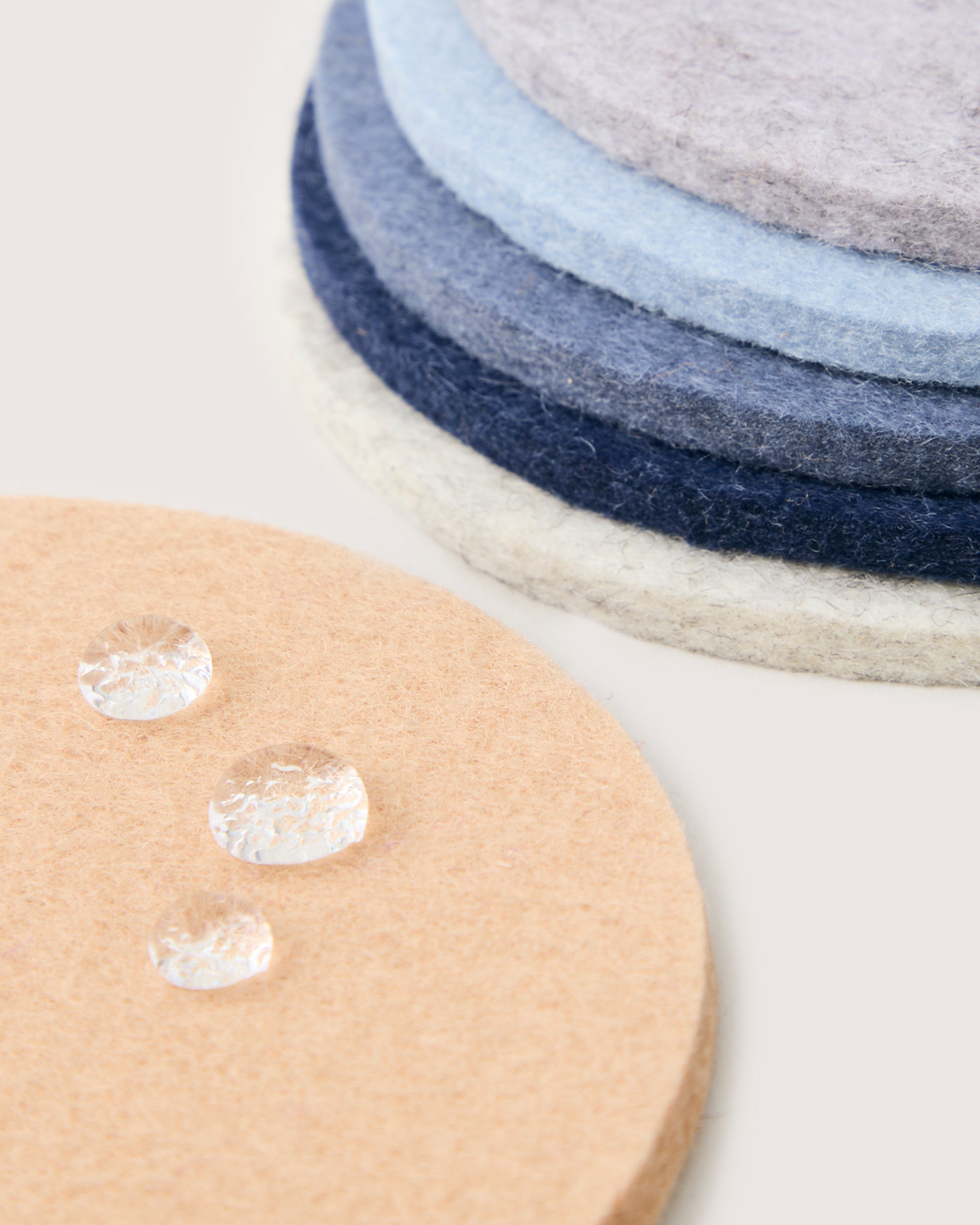 Bierfilzl Merino Wool Round Coaster Multi 6 Pack — Final Sale