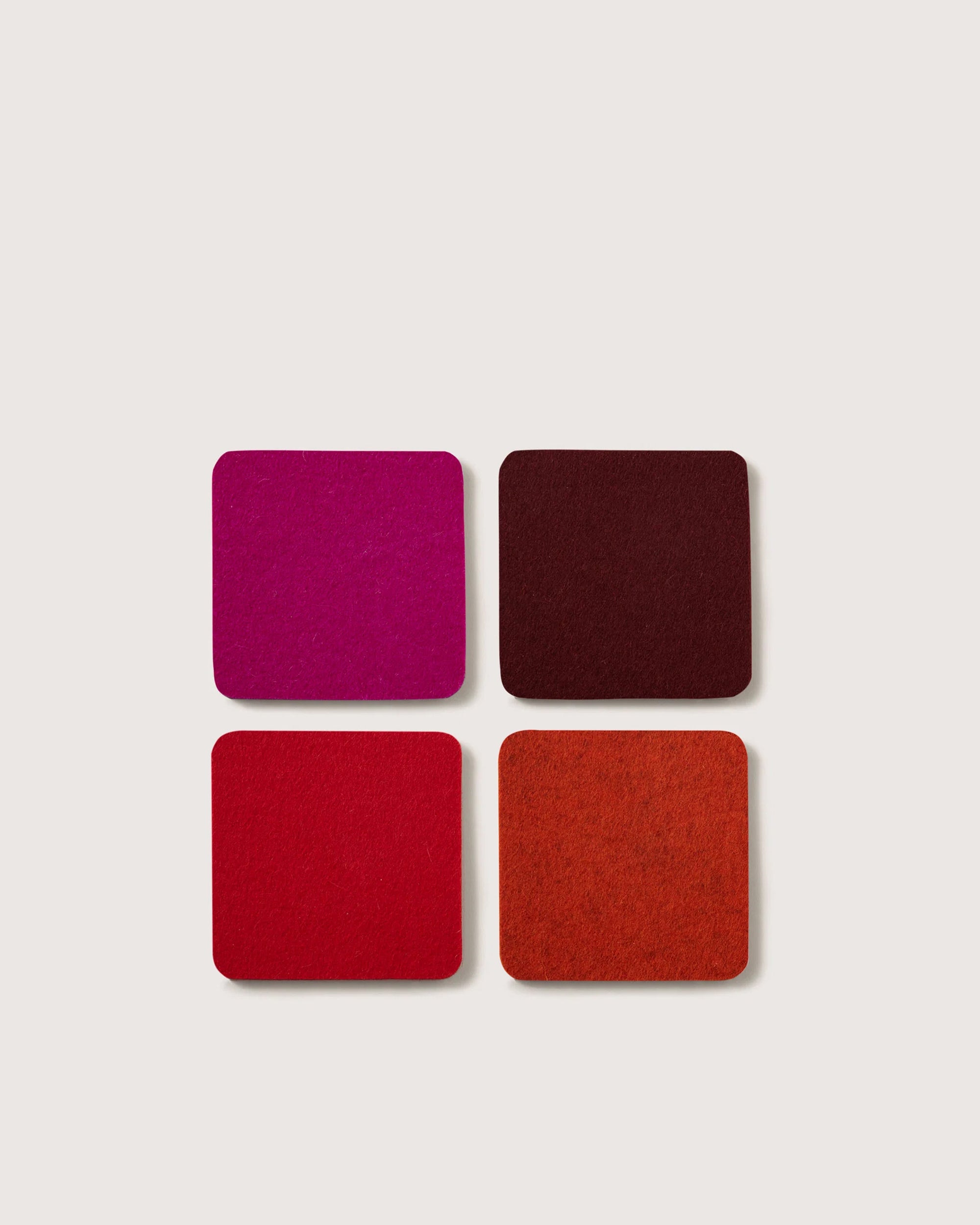 Bierfilzl Merino Wool Square Coaster Multi 4 Pack