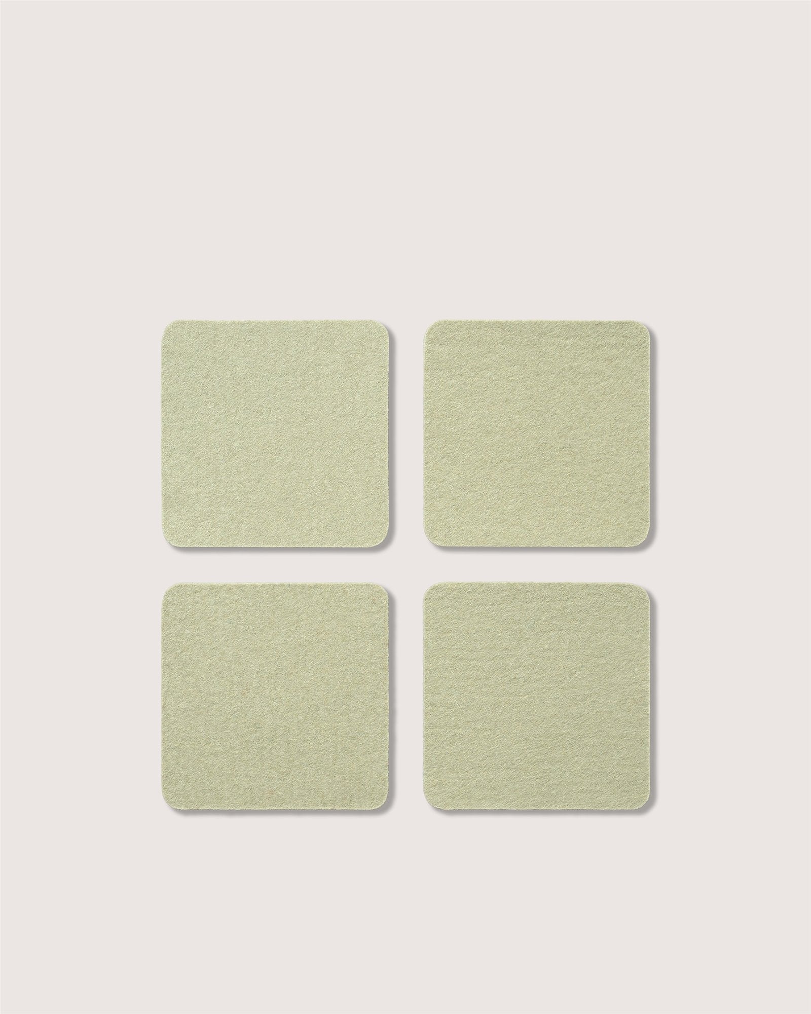 Bierfilzl Merino Wool Square Coaster Solid 4 Pack