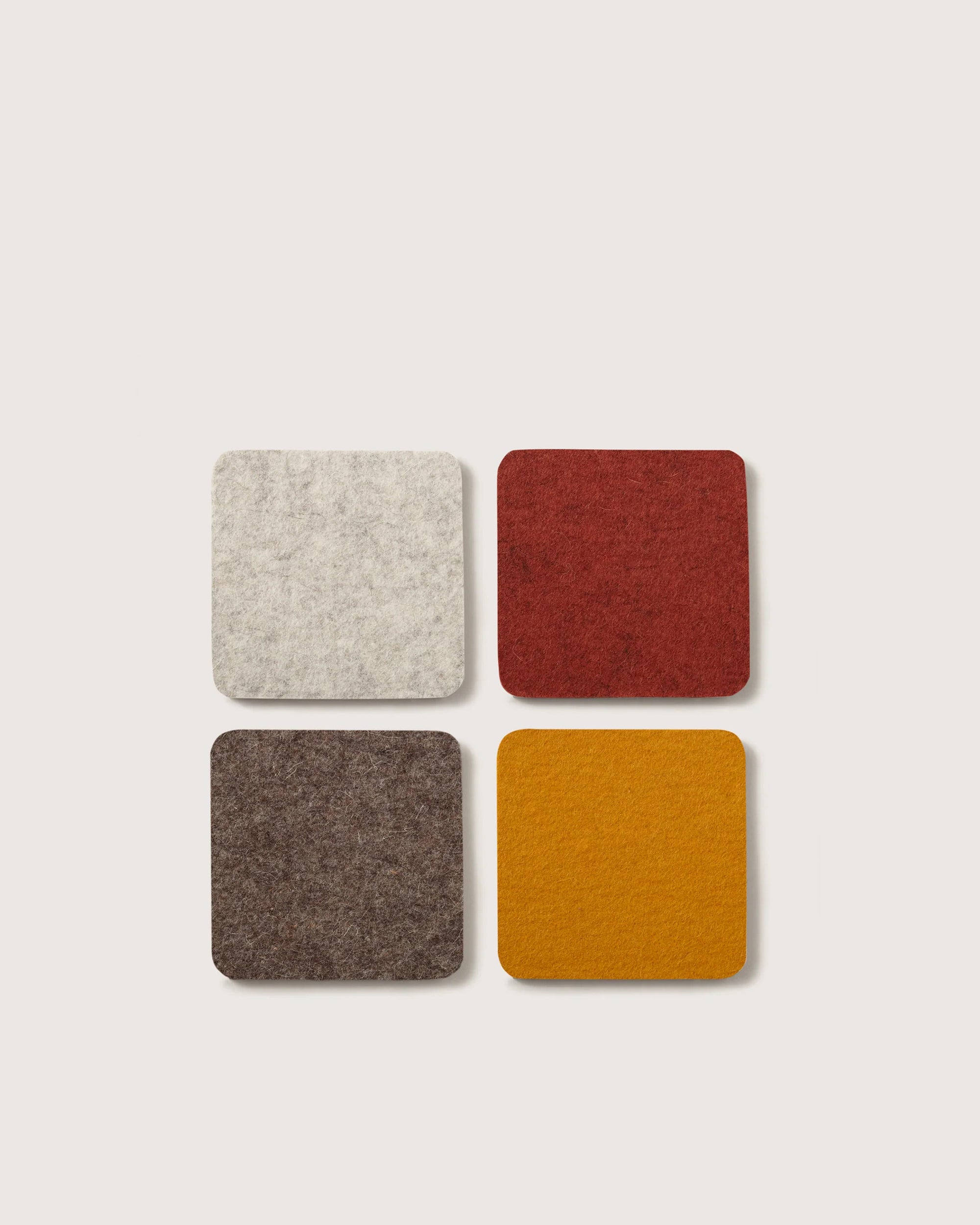 Bierfilzl Merino Wool Square Coaster Multi 4 Pack