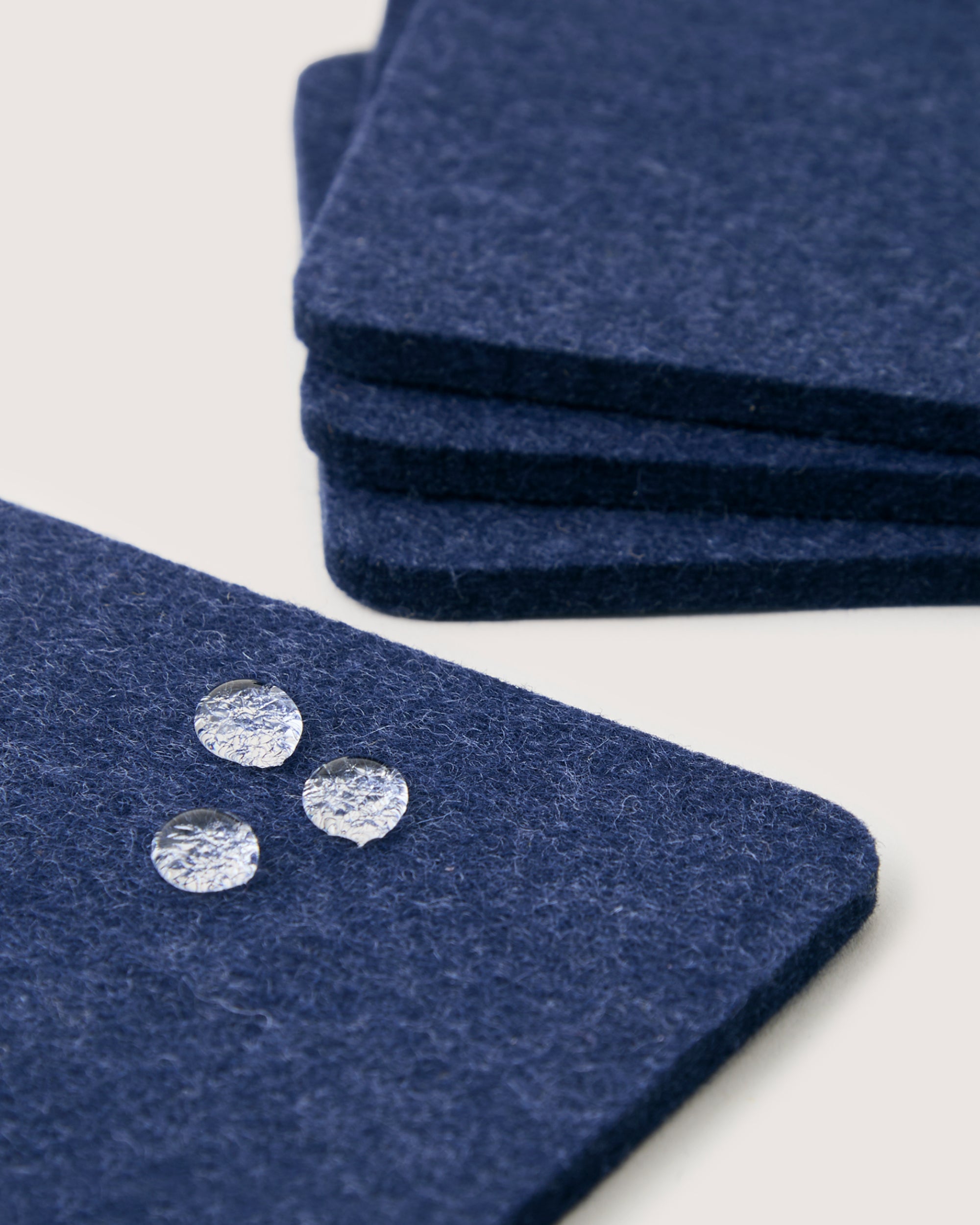 Bierfilzl Merino Wool Square Coaster Solid 4 Pack