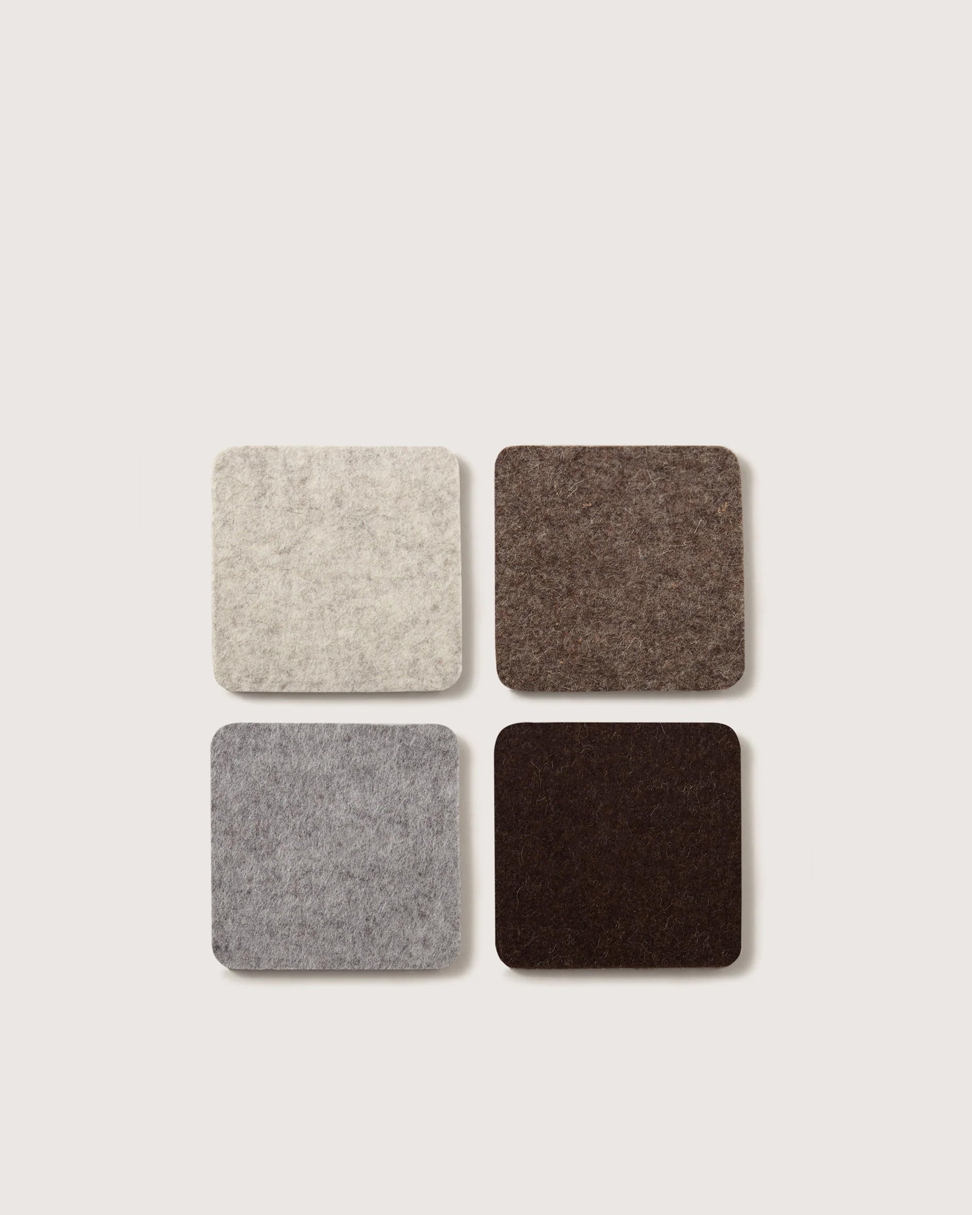 Merino Wool Monstera Coaster 4 Pack in Loden Green | Graf Lantz