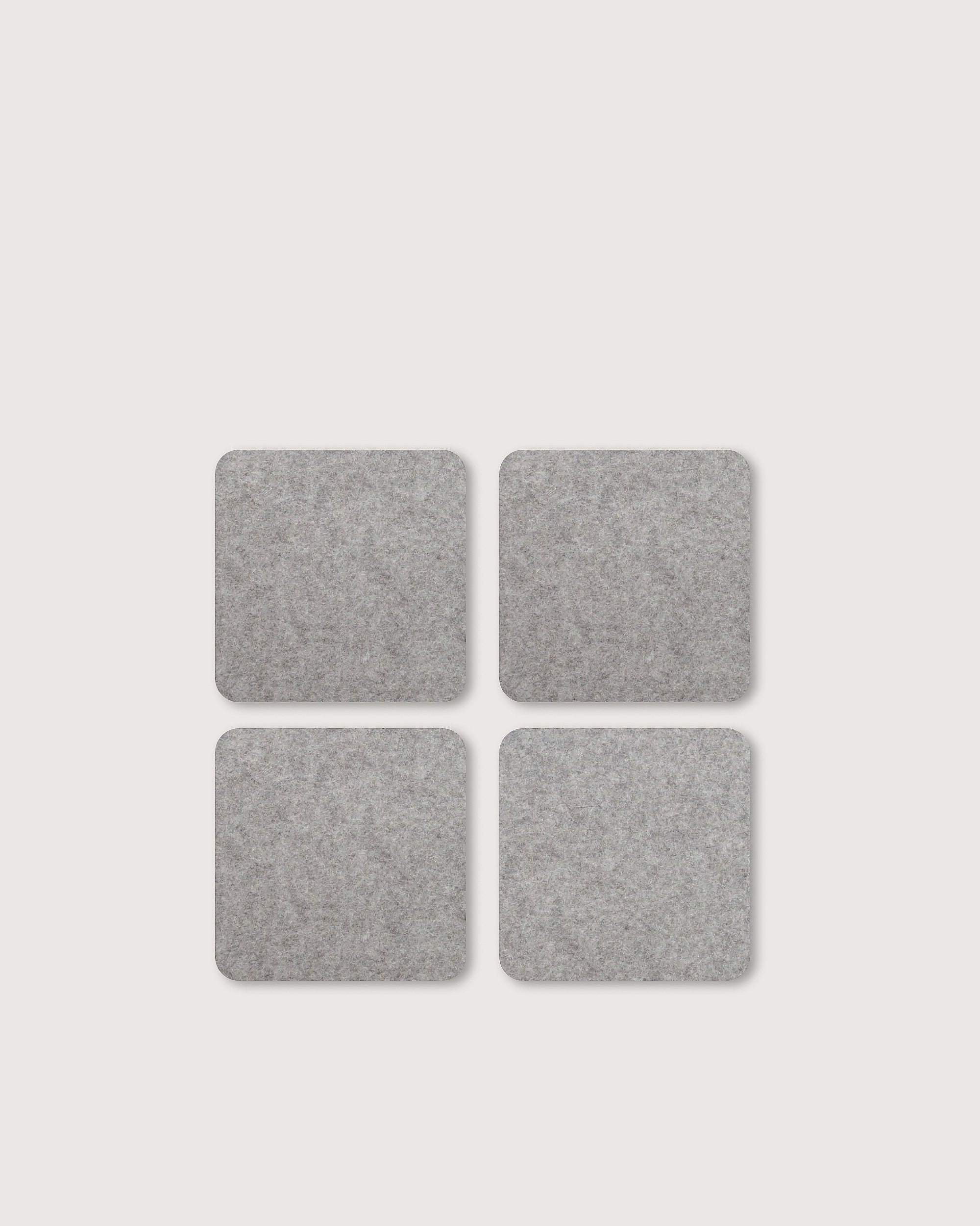 Bierfilzl Merino Wool Square Coaster Solid 4 Pack
