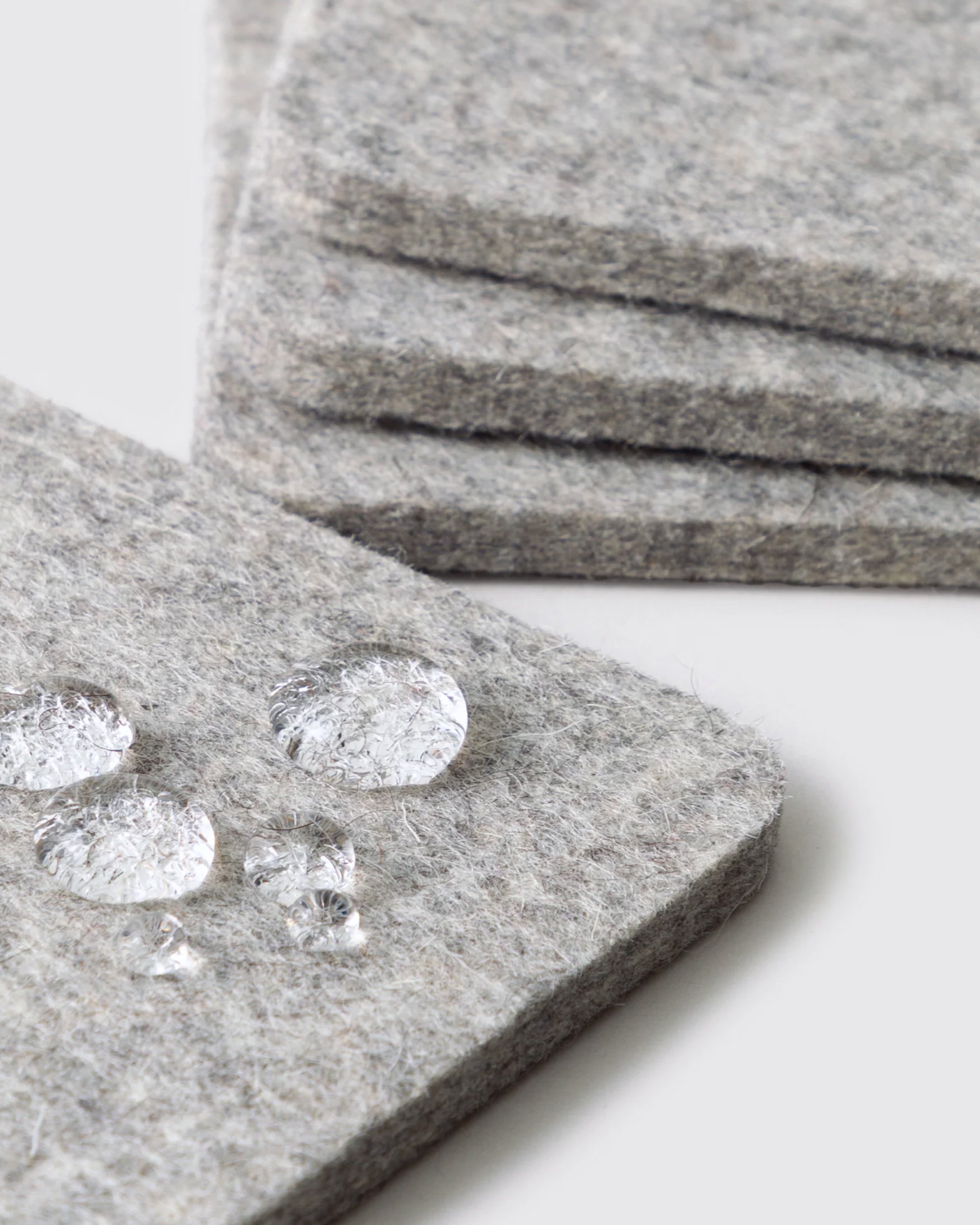 Bierfilzl Merino Wool Square Coaster Solid 4 Pack