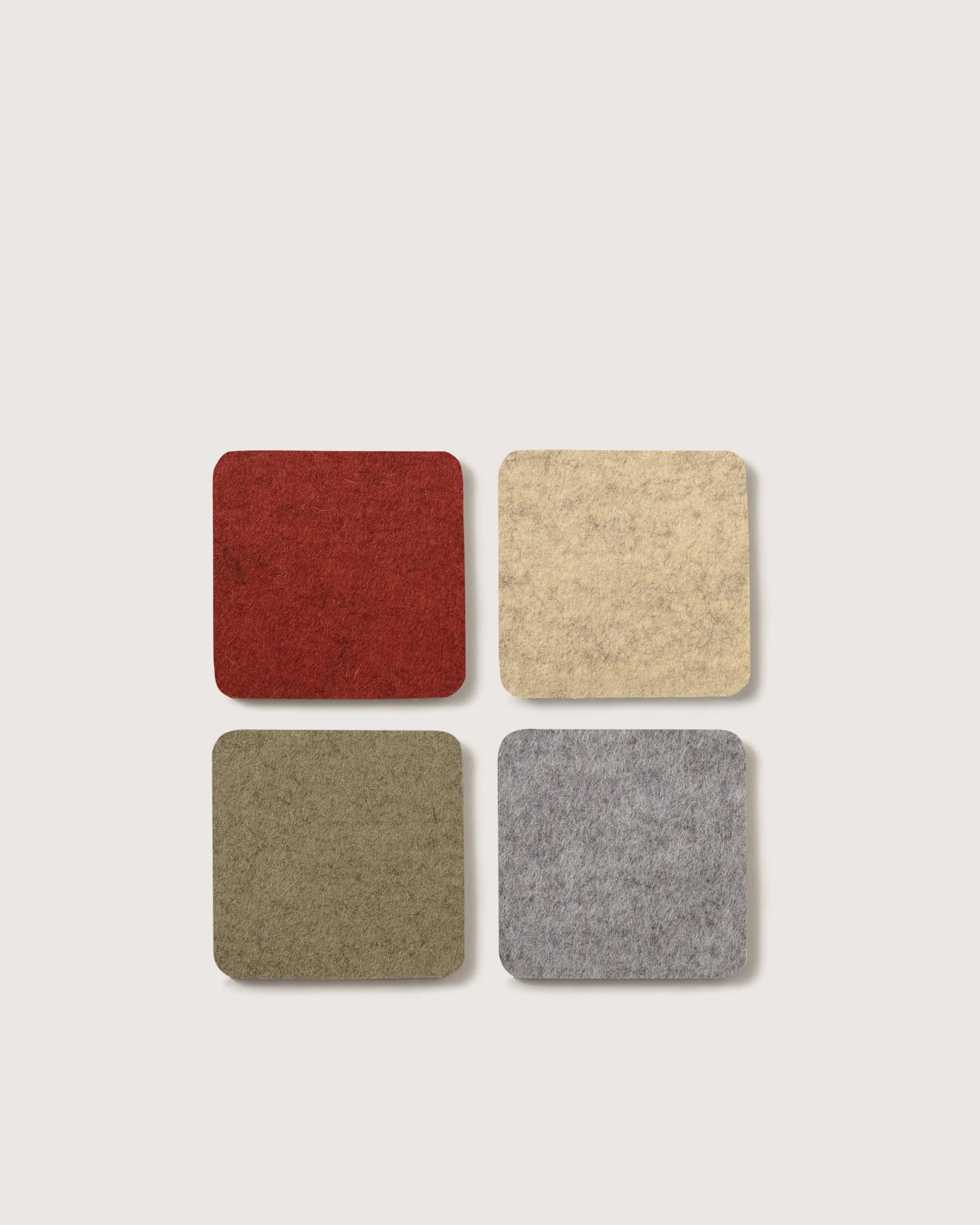 Bierfilzl Merino Wool Square Coaster Multi 4 Pack