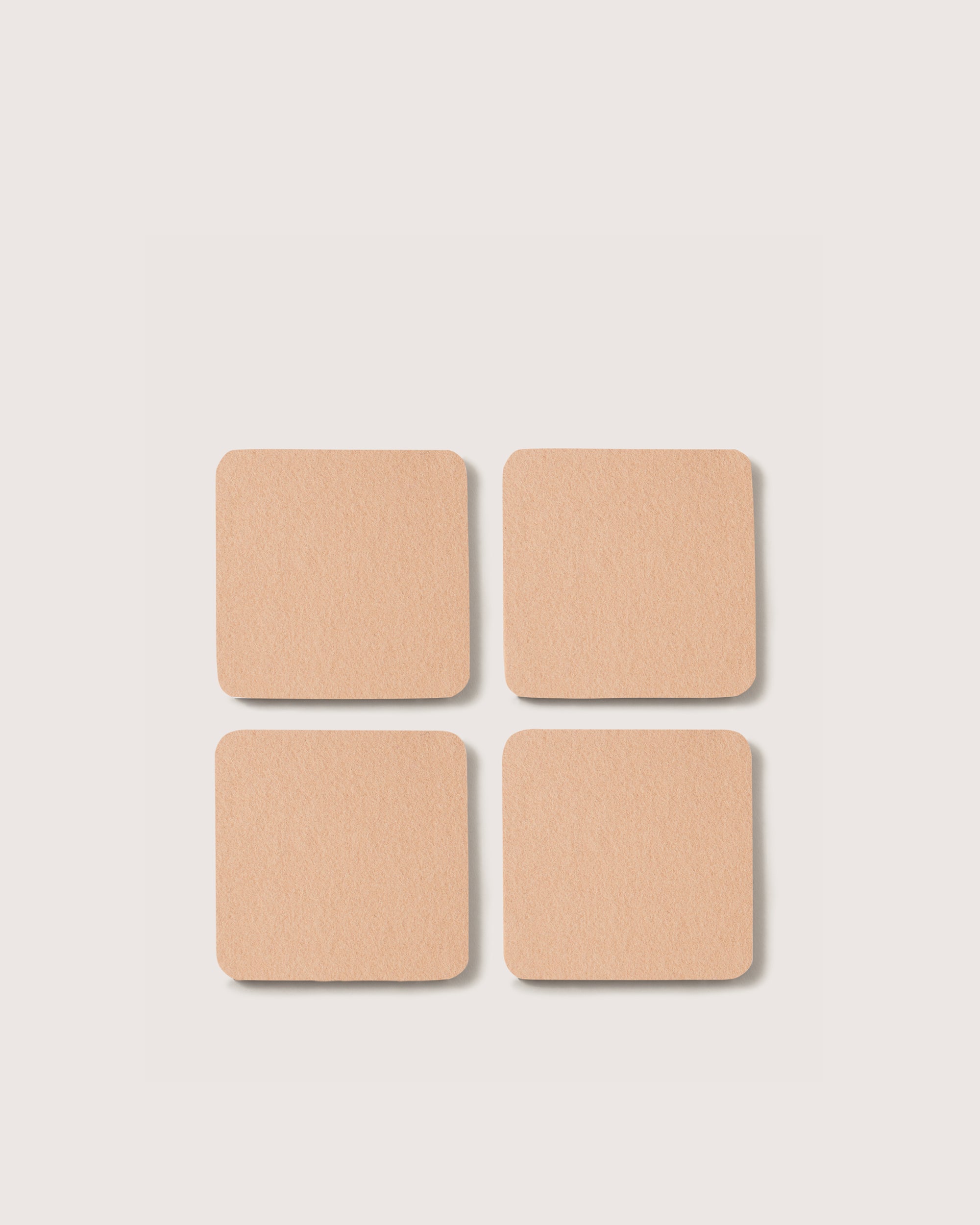 Bierfilzl Merino Wool Square Coaster Solid 4 Pack