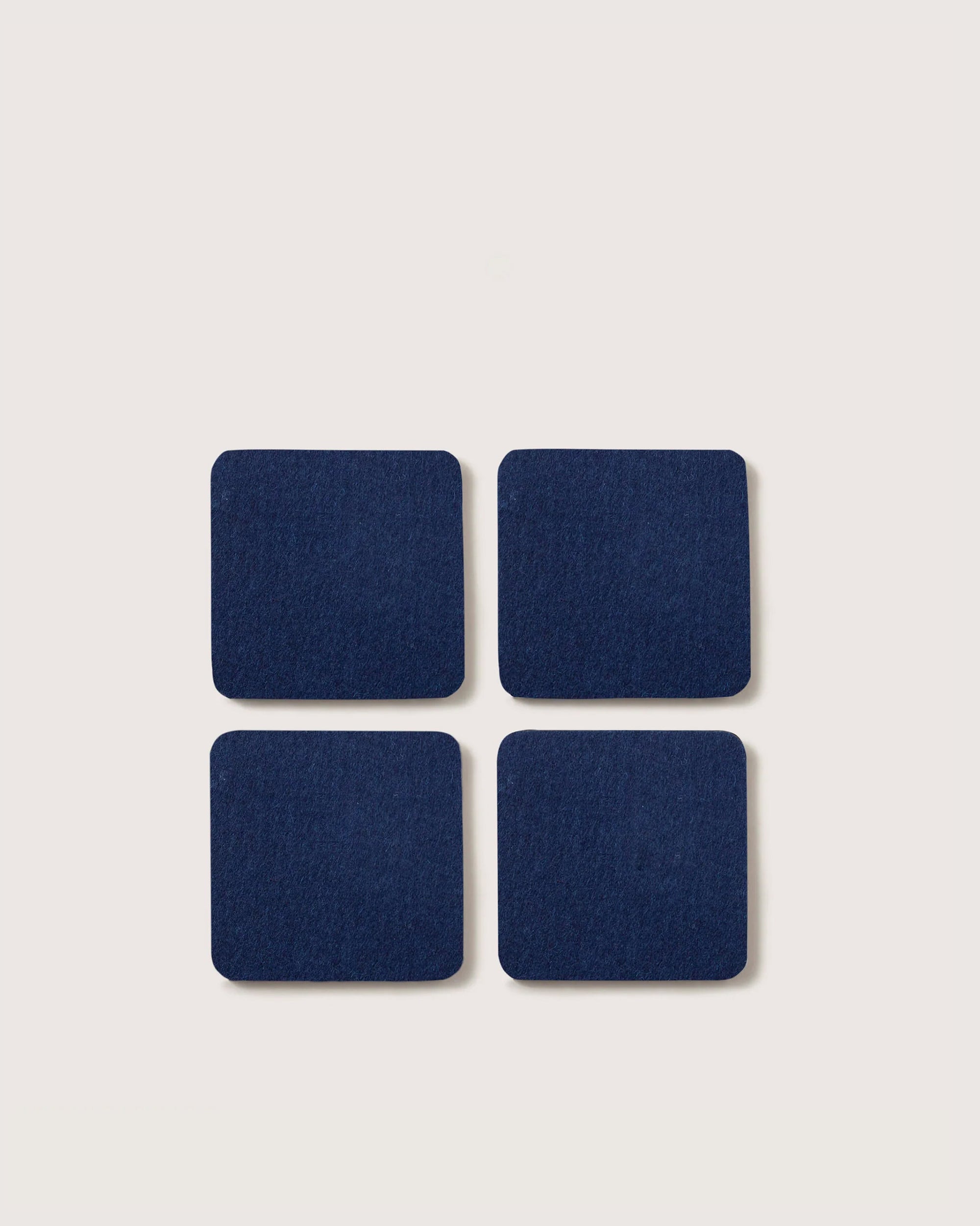 Bierfilzl Merino Wool Square Coaster Solid 4 Pack