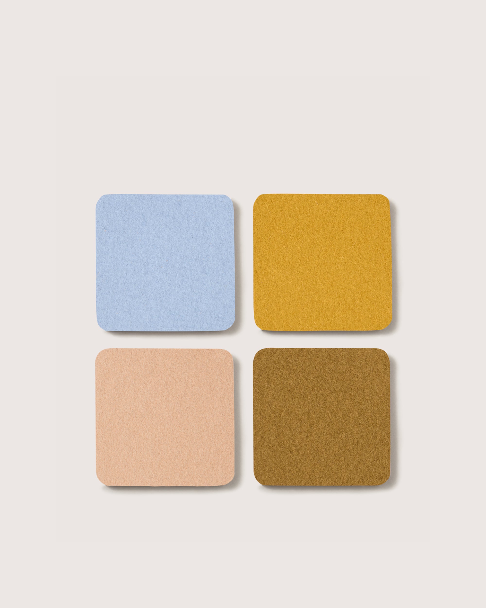 Bierfilzl Merino Wool Square Coaster Multi 4 Pack