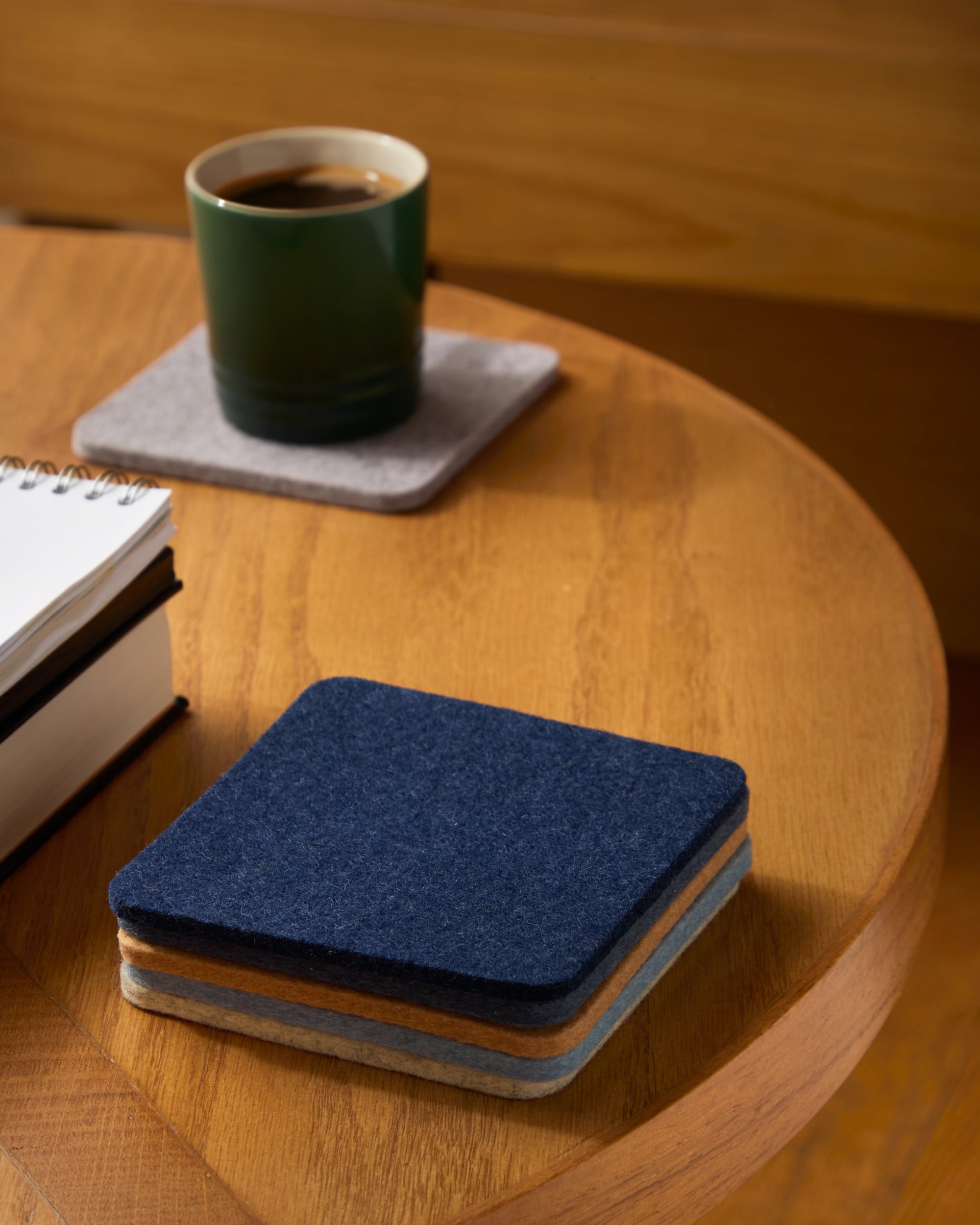 Bierfilzl Merino Wool Square Coaster Multi 4 Pack — Final Sale