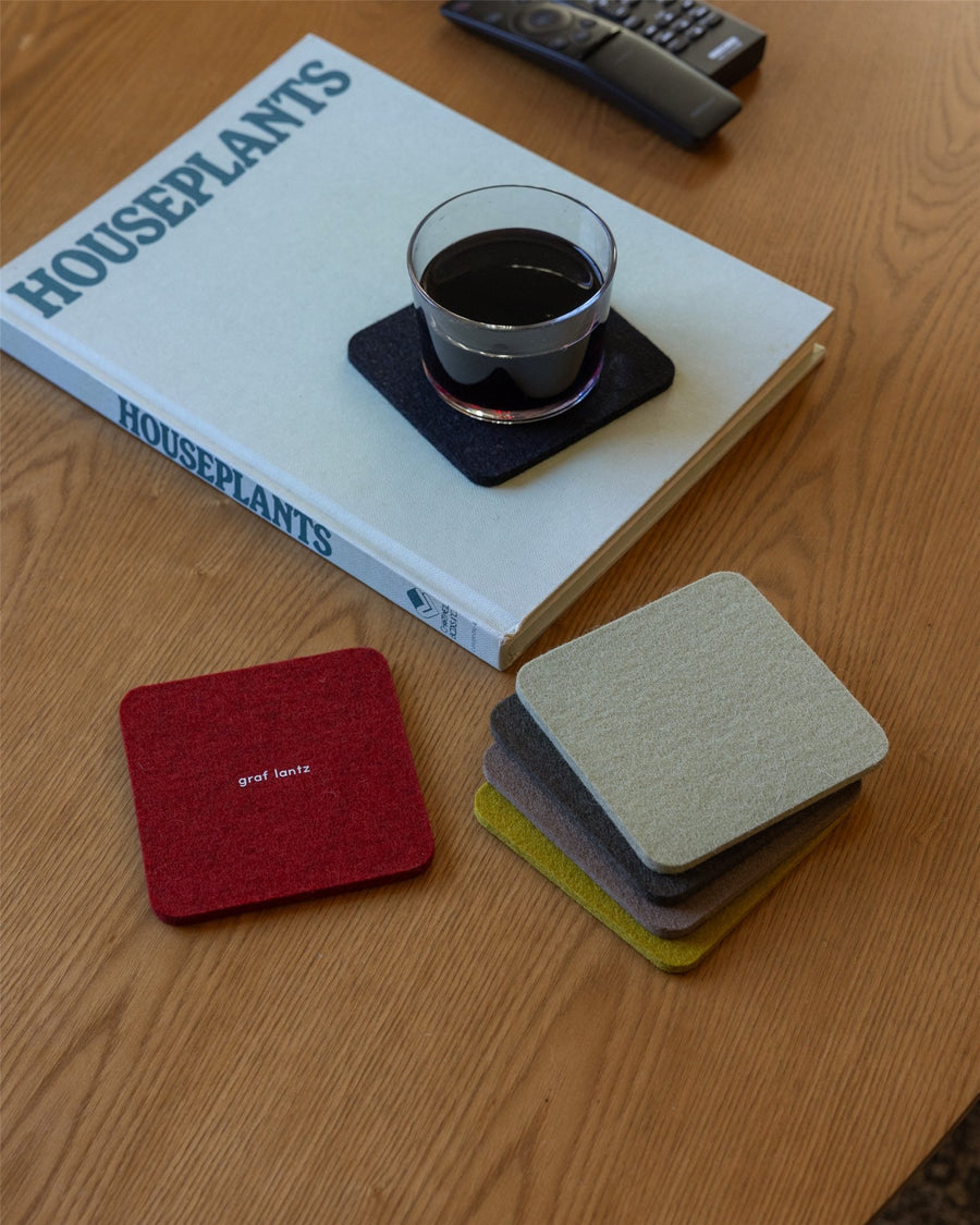 Bierfilzl Merino Wool Square Coaster Multi 6 Pack