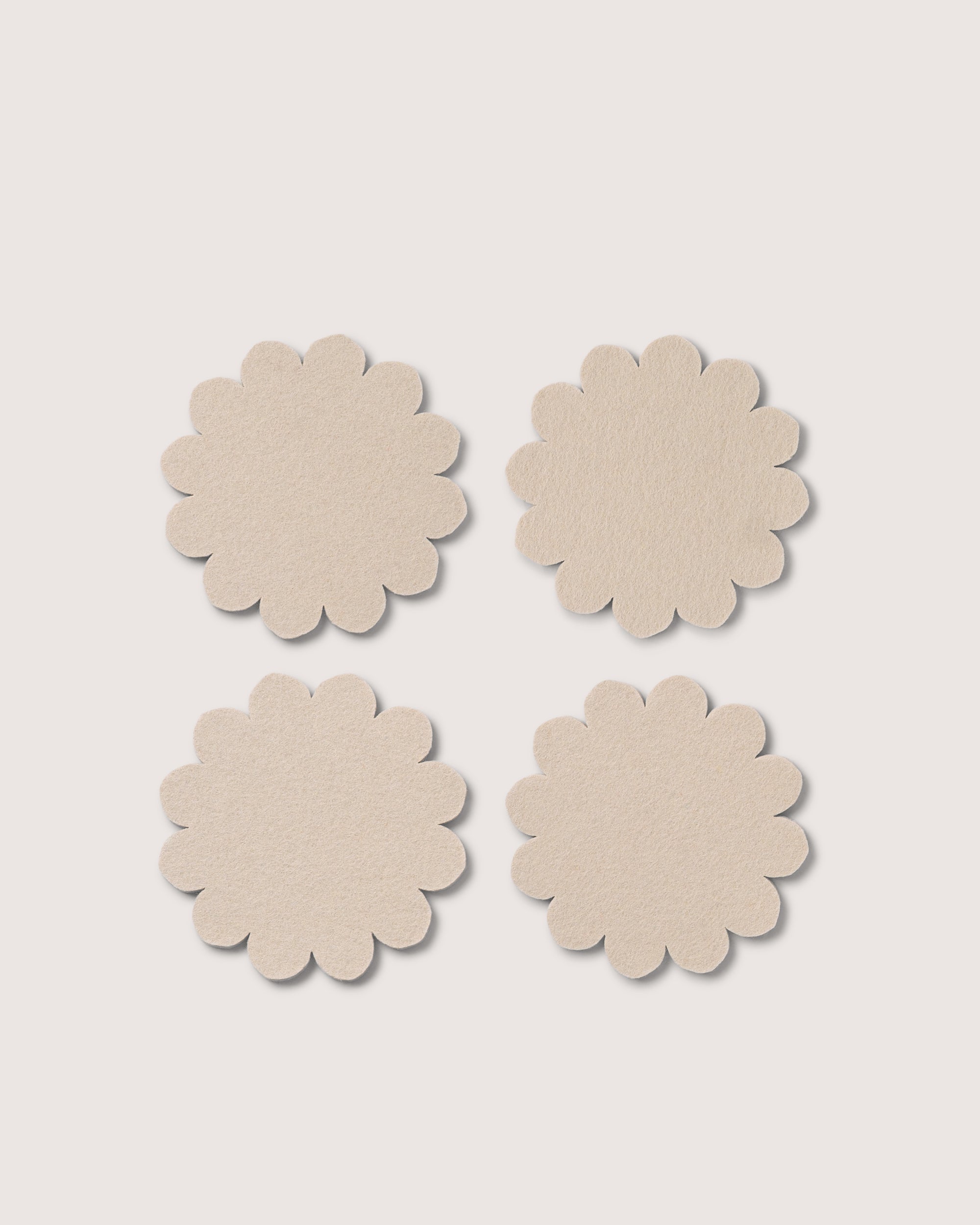Crest Merino Wool Coaster Solid 4 Pack