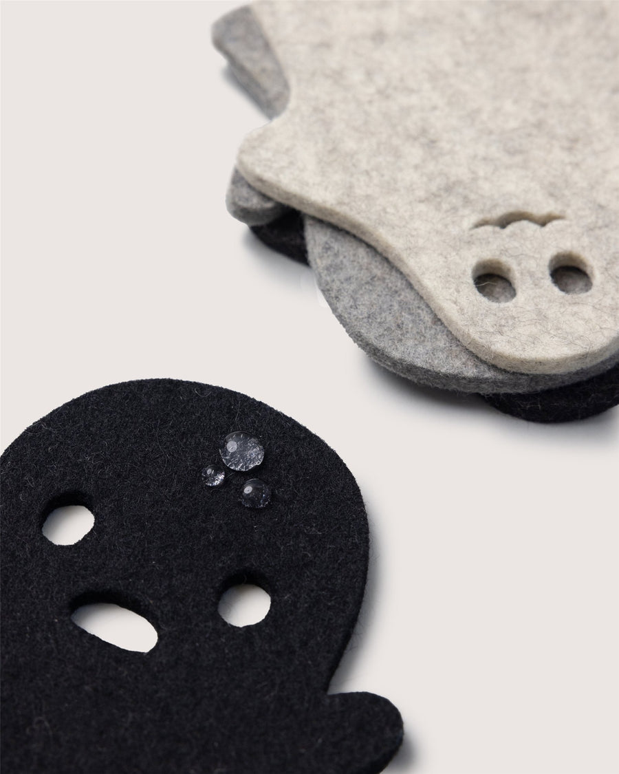 Merino Wool Spooky Coaster Multi 4 Pack