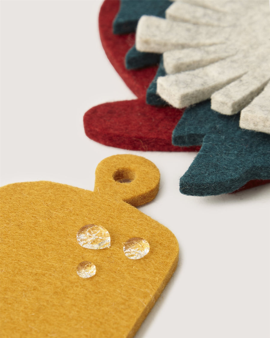 Merino Wool Coaster Multi 4 Pack