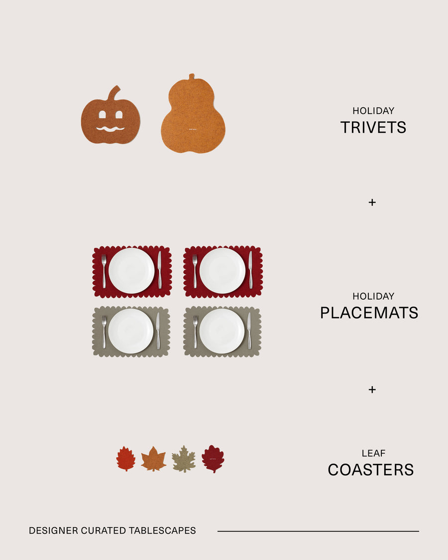 Merino Wool Complete Crest Tabletop Set