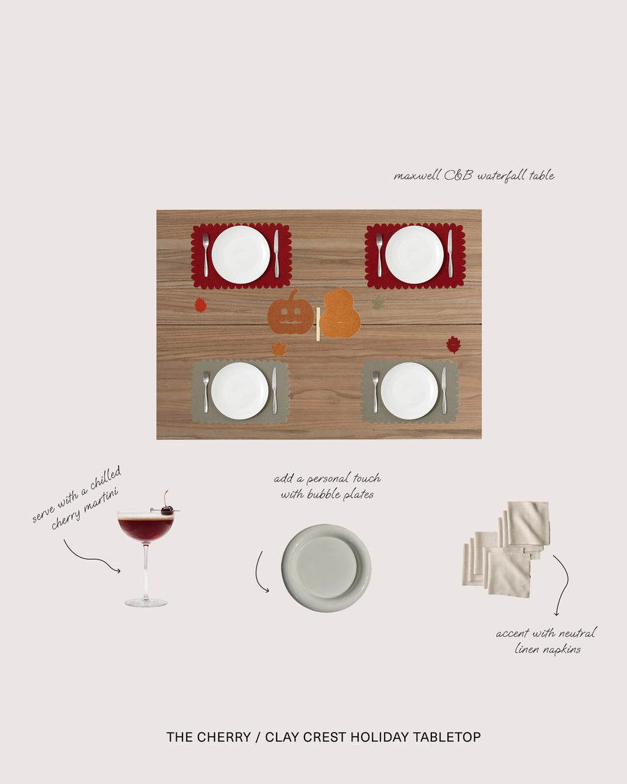 Merino Wool Complete Crest Tabletop Set