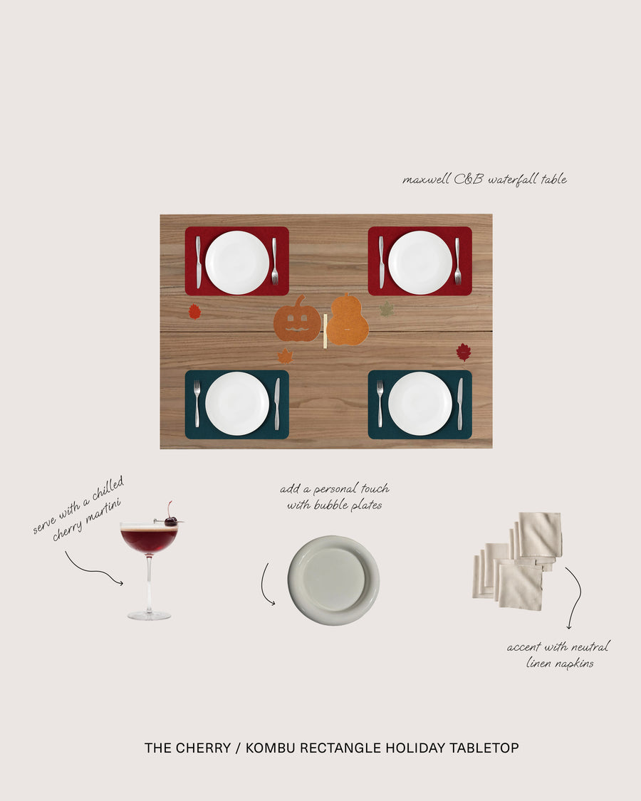 Merino Wool Complete Crest Tabletop Set