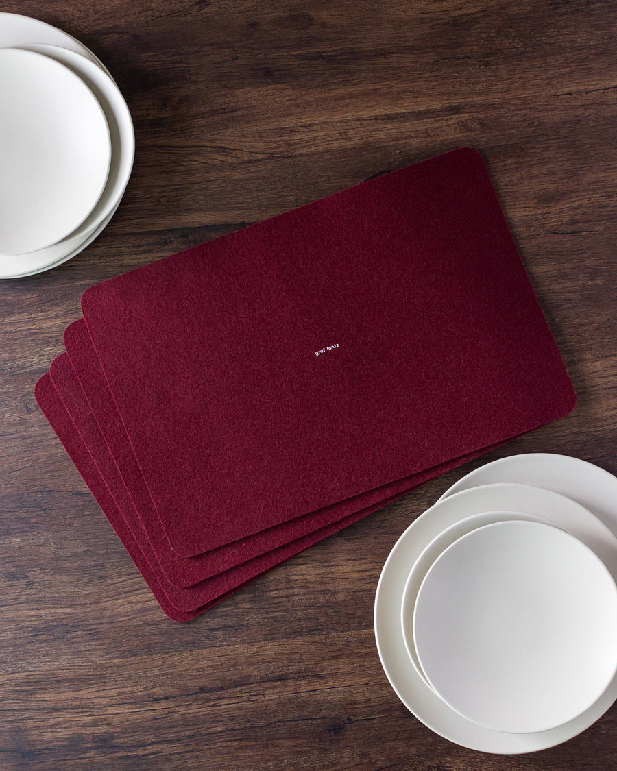 Merino Wool Rectangle Placemat - 4 Pack