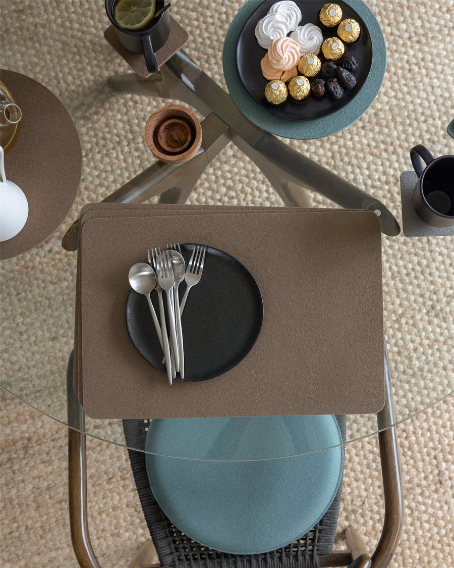 Merino Wool Rectangle Placemat - 4 Pack