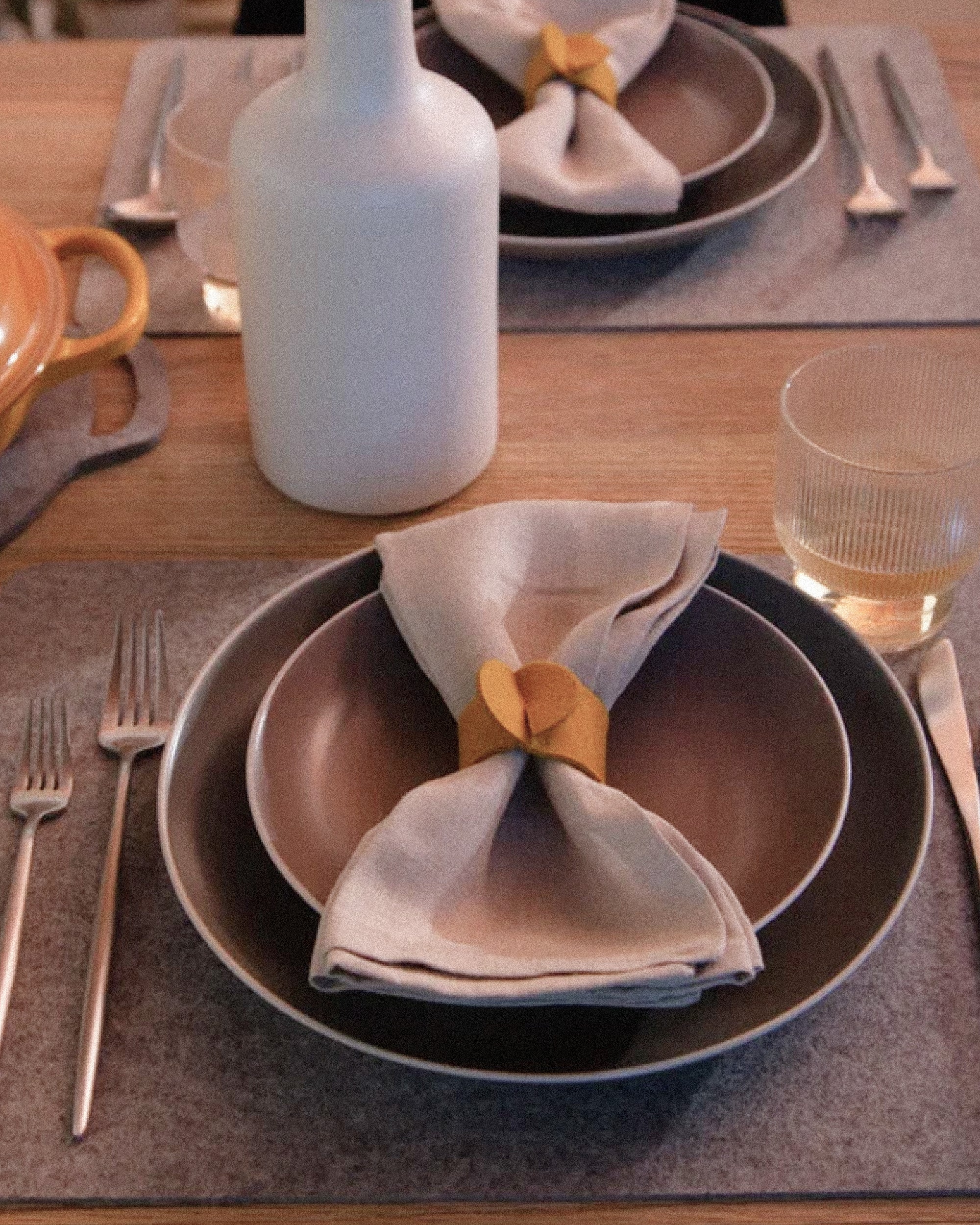 Merino Wool Rectangle Placemat - 4 Pack