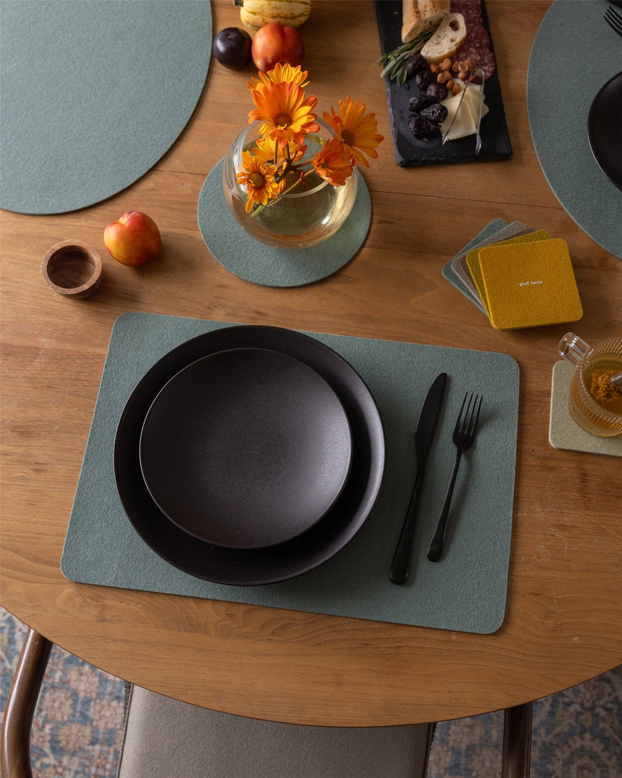 Merino Wool Rectangle Placemat - 4 Pack