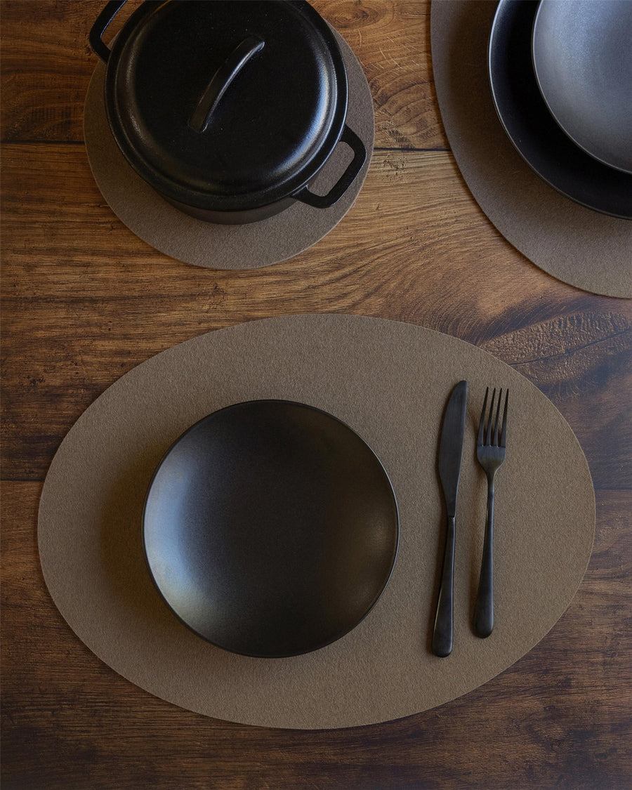 Merino Wool Oval Placemat - 4 Pack