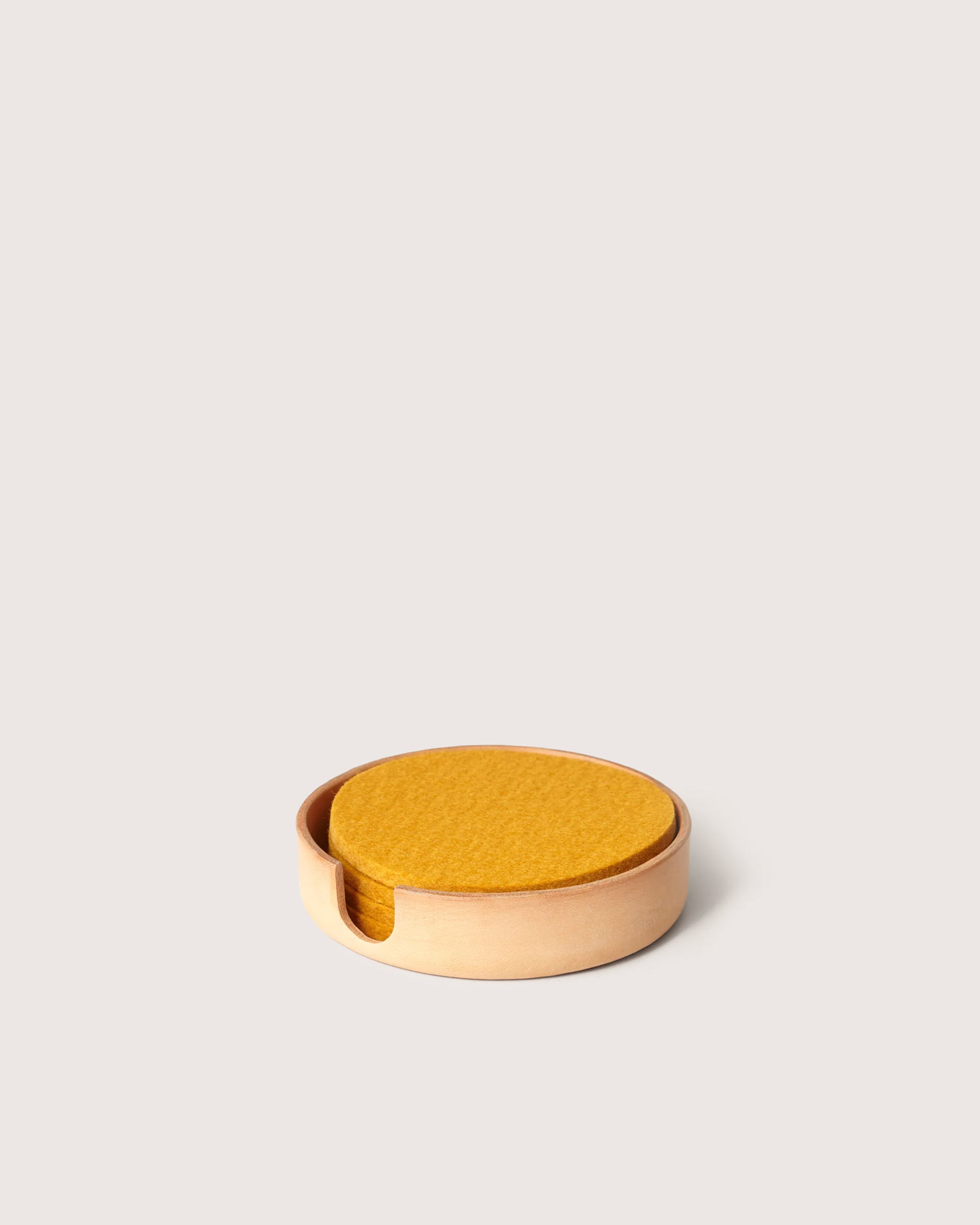 Kobon Leather Round Tray