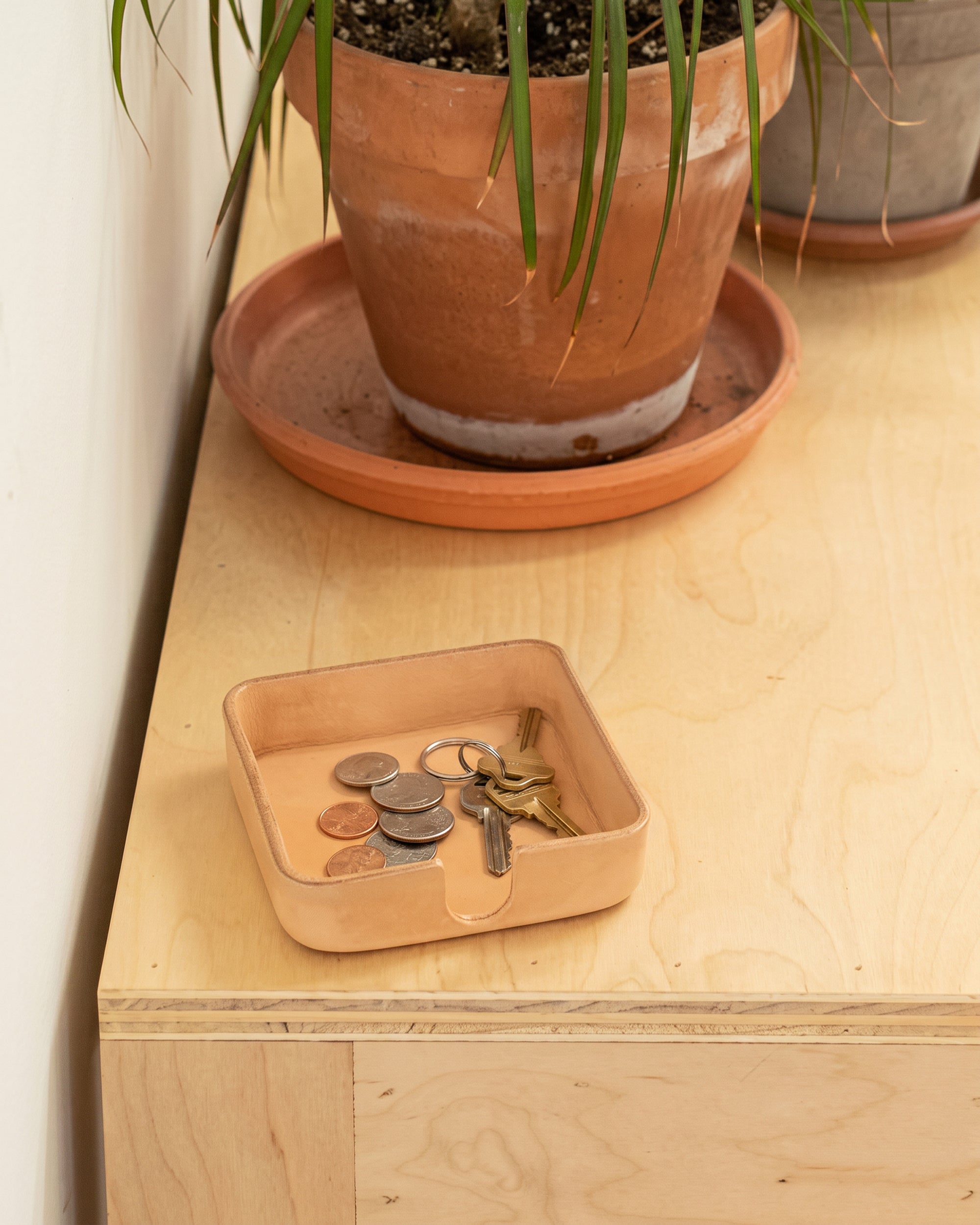 Kobon Leather Square Tray