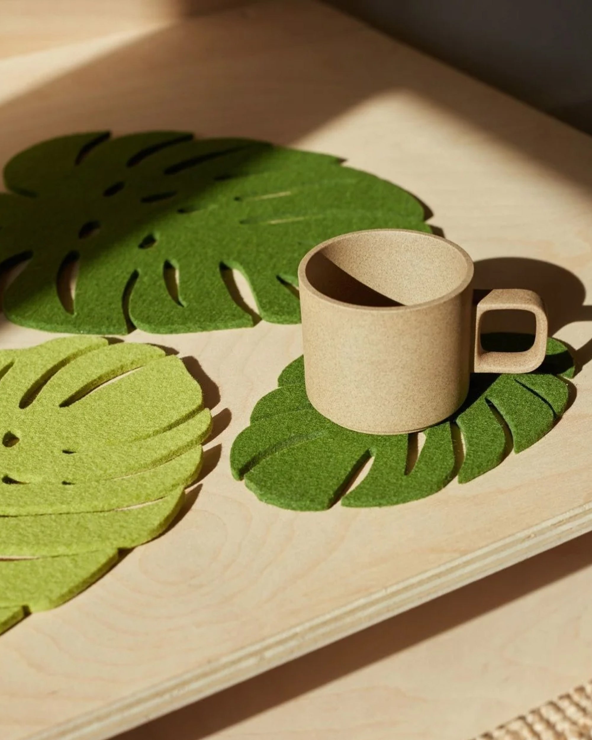 Merino Wool Medium Monstera Trivet
