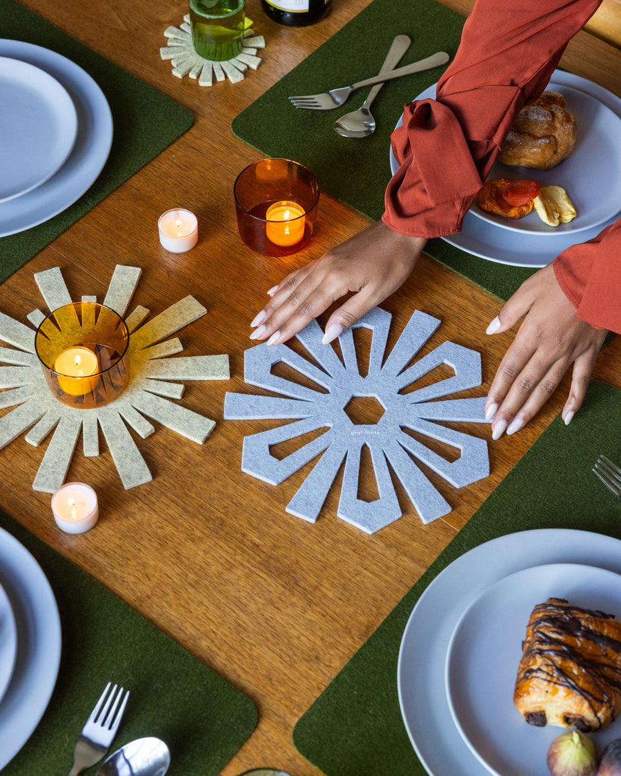 Merino Wool Snowflake Trivet