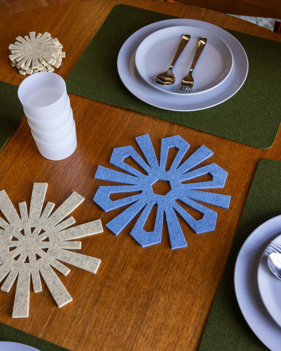 Merino Wool Snowflake Trivet