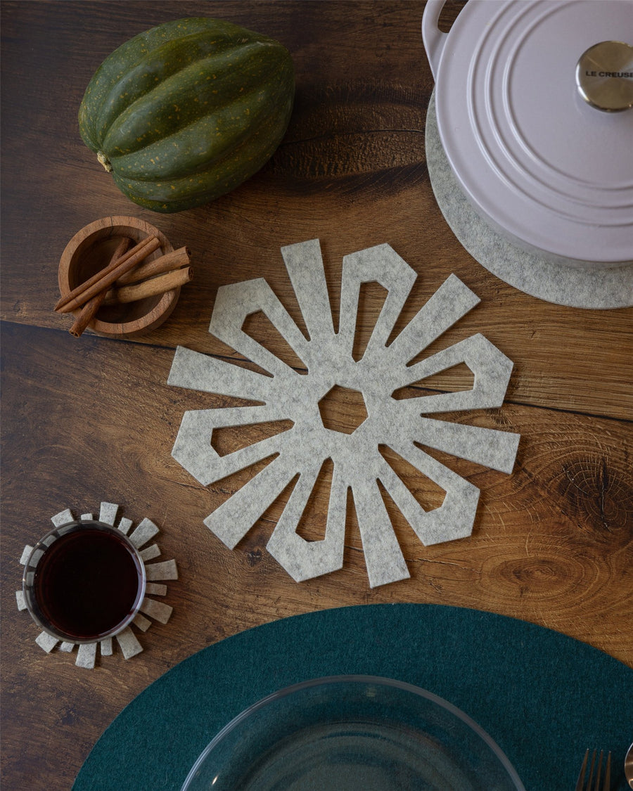 Merino Wool Snowflake Trivet